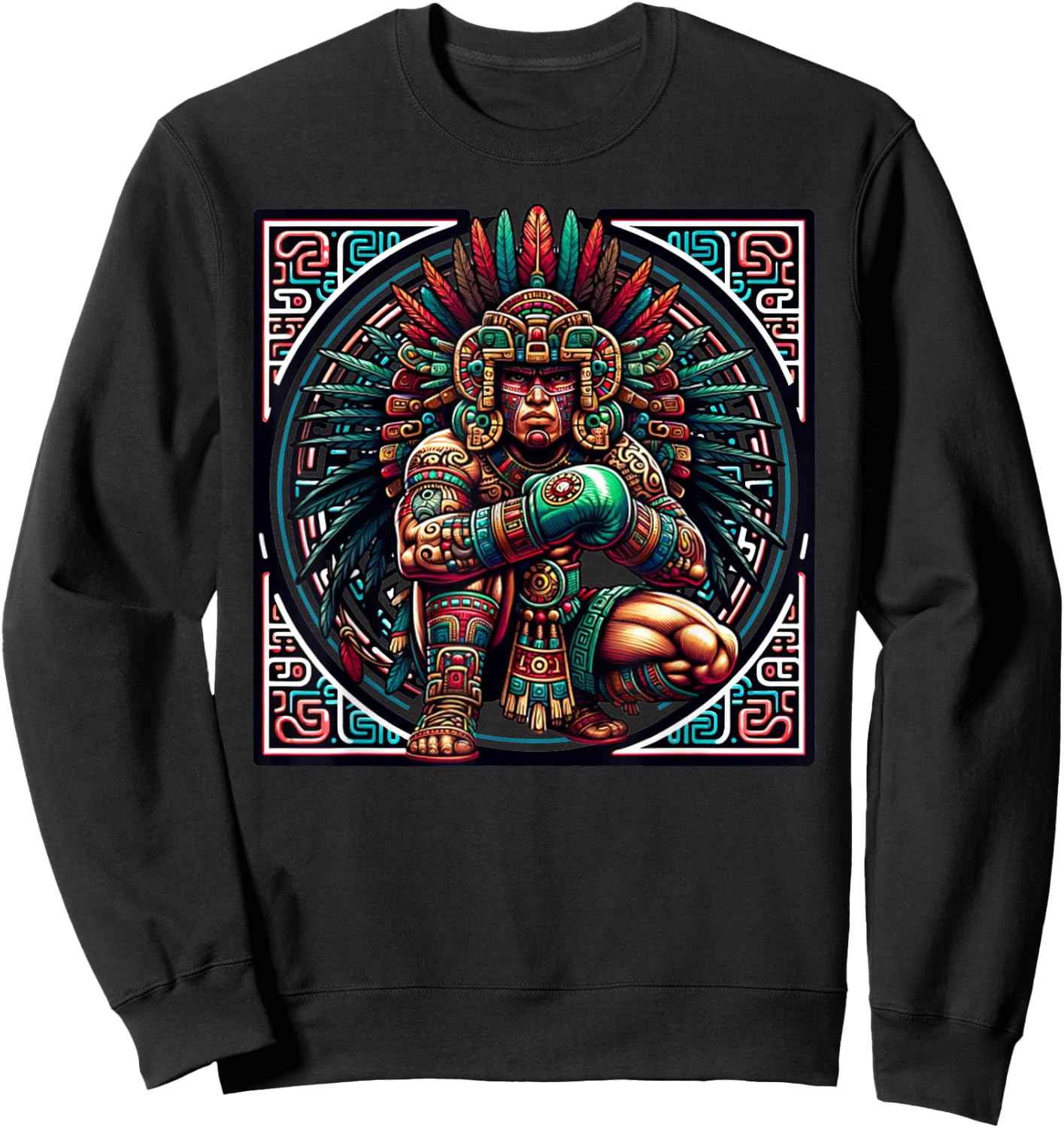 Boxing Mexico Funny Mexican Vintage Style Boxing Mexico Team Sweatshirt - Sweatshirt | Black
