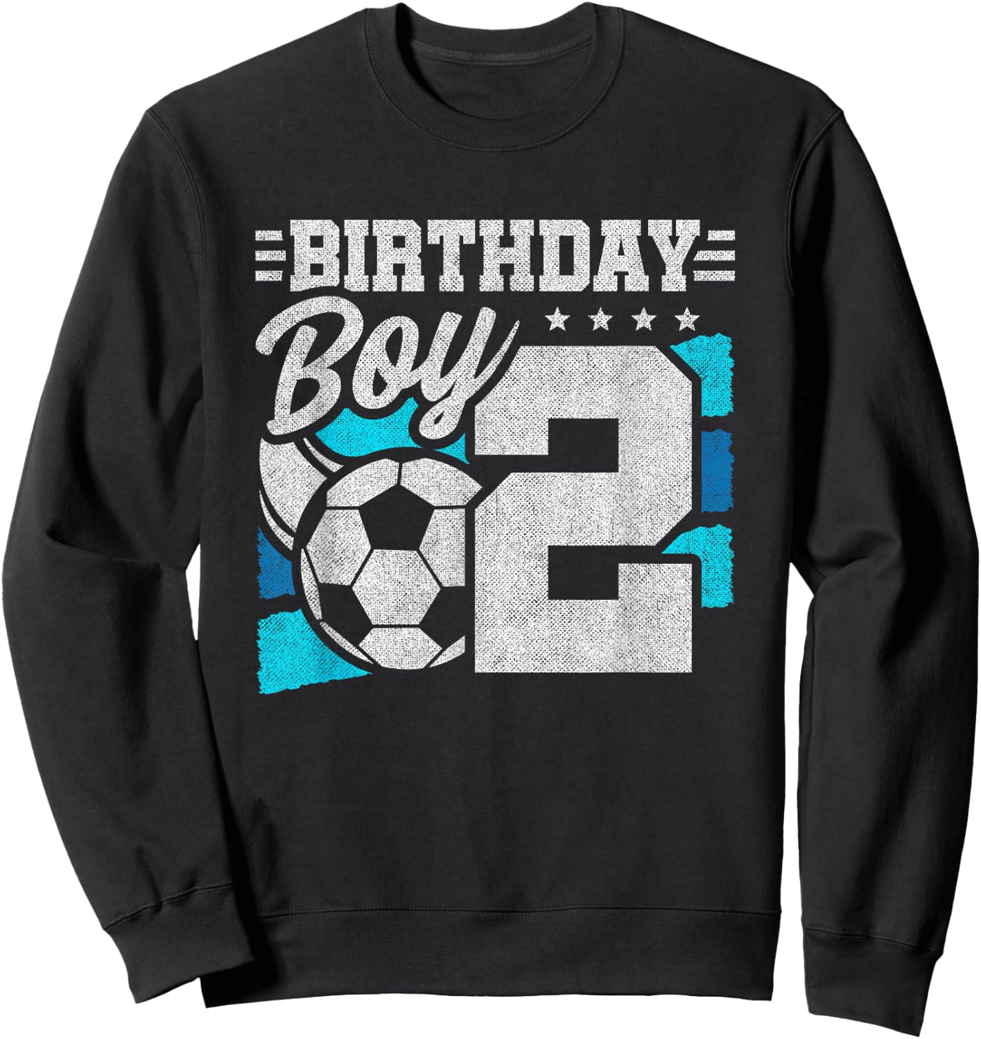 Soccer Birthday Party - 2 Year Old Boy - 2nd Birthday Sweatshirt - Sweatshirt | Black