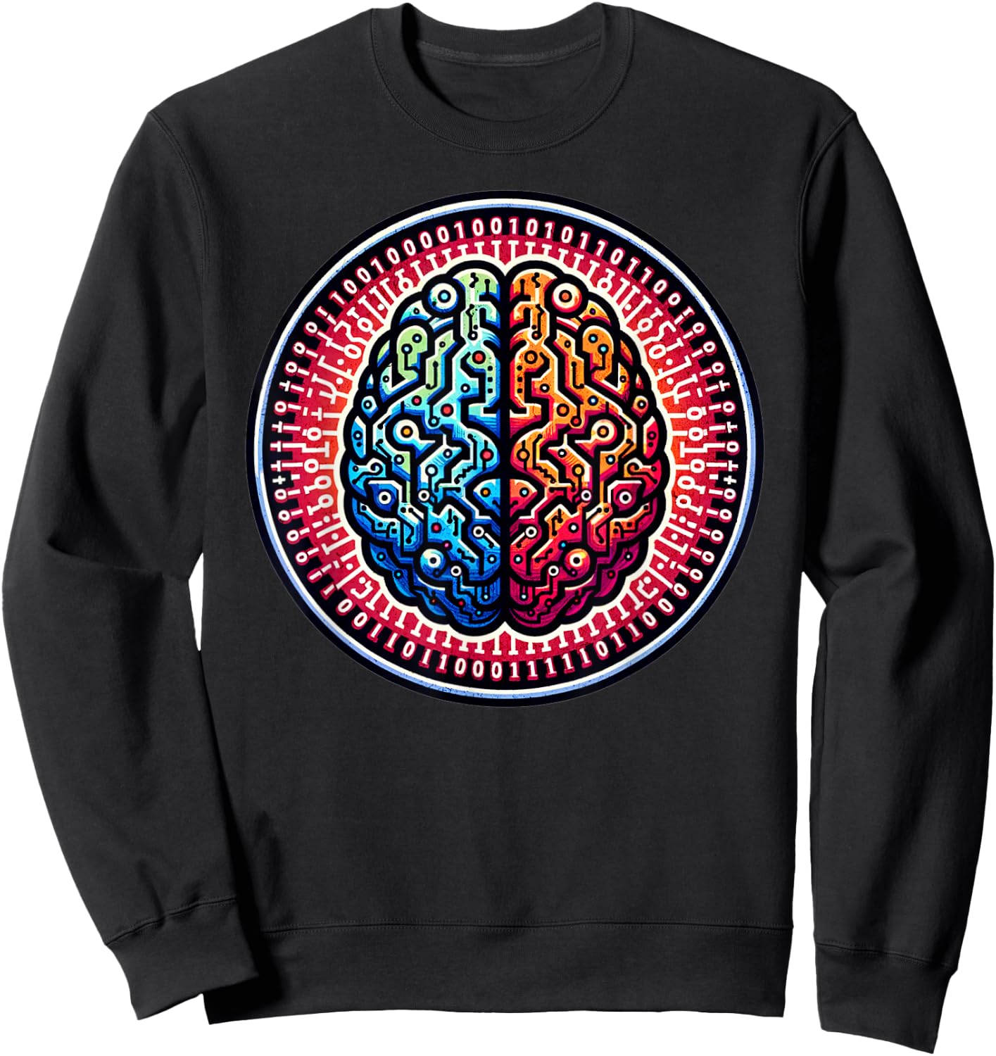 AI Engineer Software And Artificial Intelligence Brain Sweatshirt - Sweatshirt | Black