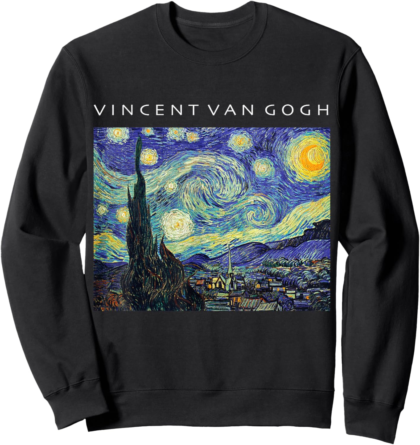 Vincent Van Gogh Starry Night Painting Art Shirt Sweatshirt - Sweatshirt | Black