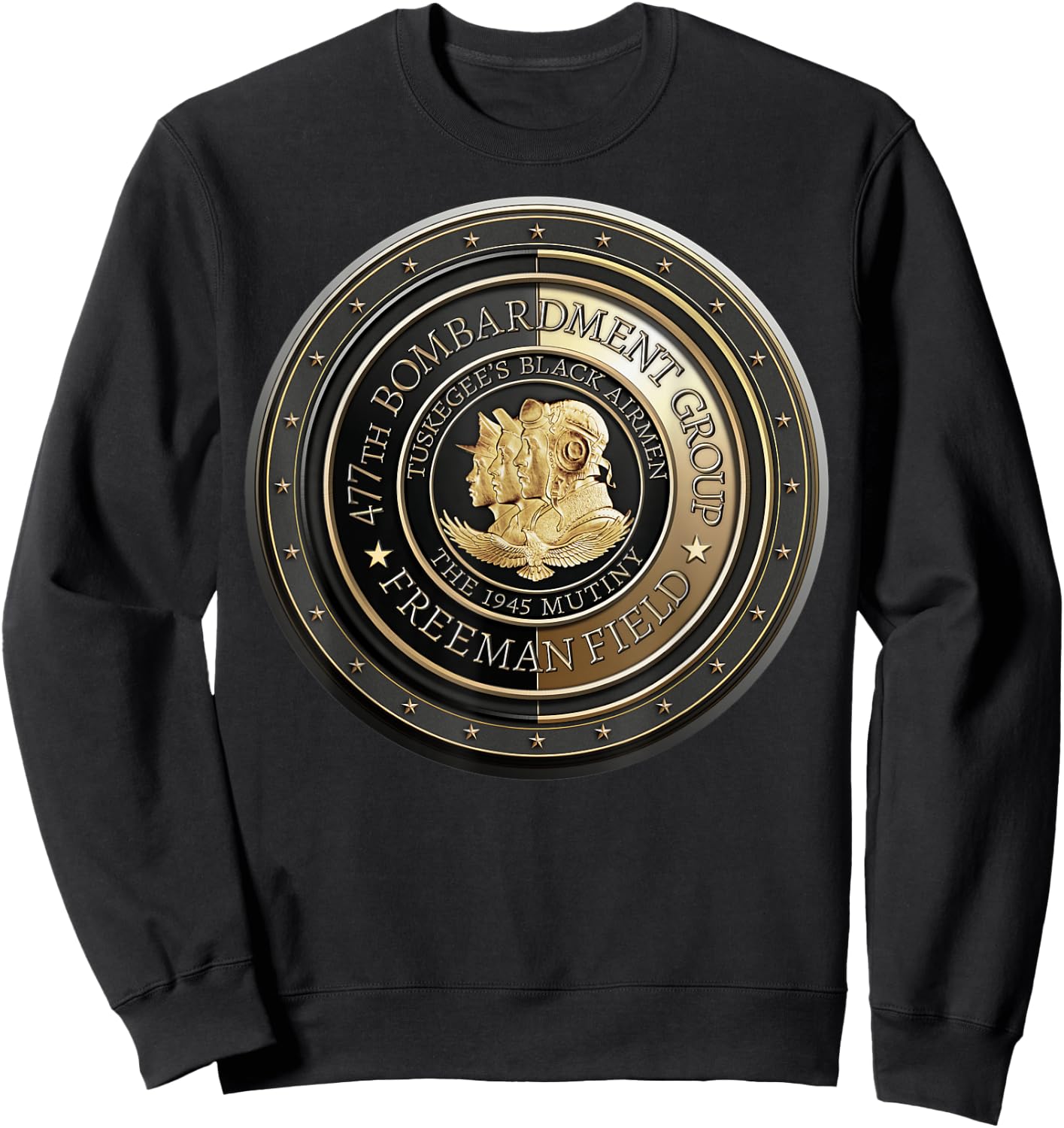 Tuskegee’s Airmen African American WWII Heroes Sweatshirt - Sweatshirt | Black