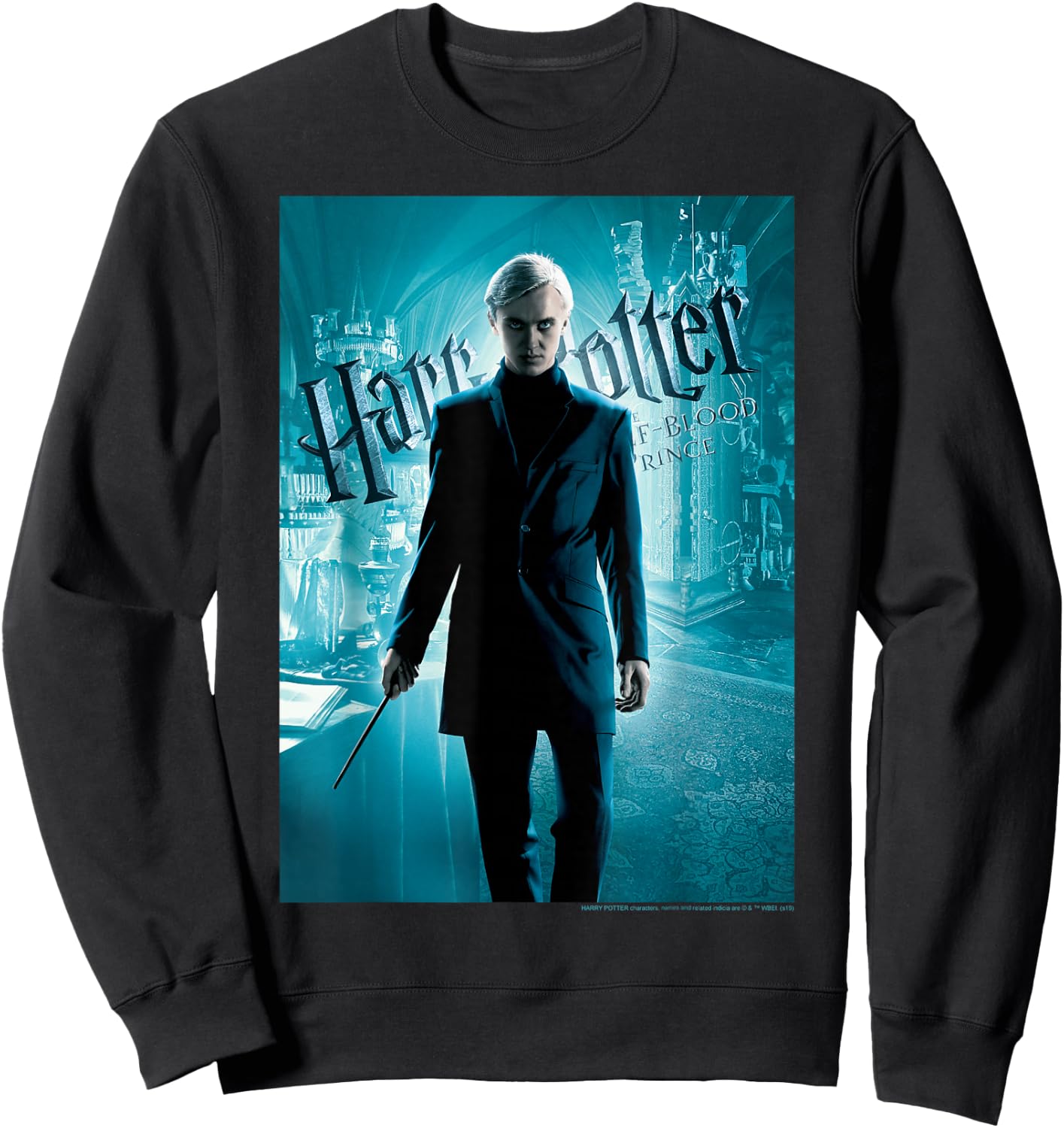 Harry Potter Half-Blood Prince Draco Malfoy Character Poster Sweatshirt - Sweatshirt | Black