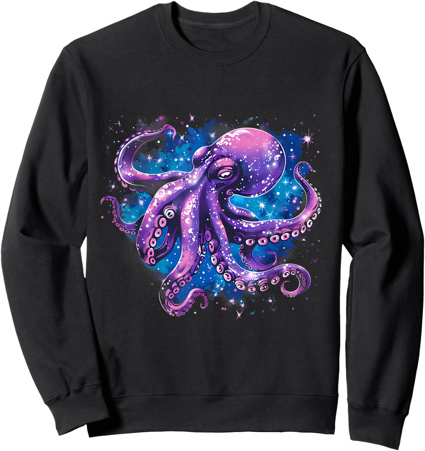 Octopus Motif Sea Ocean Octopus Ocean Sea Animal Lover Sweatshirt - Sweatshirt | Black