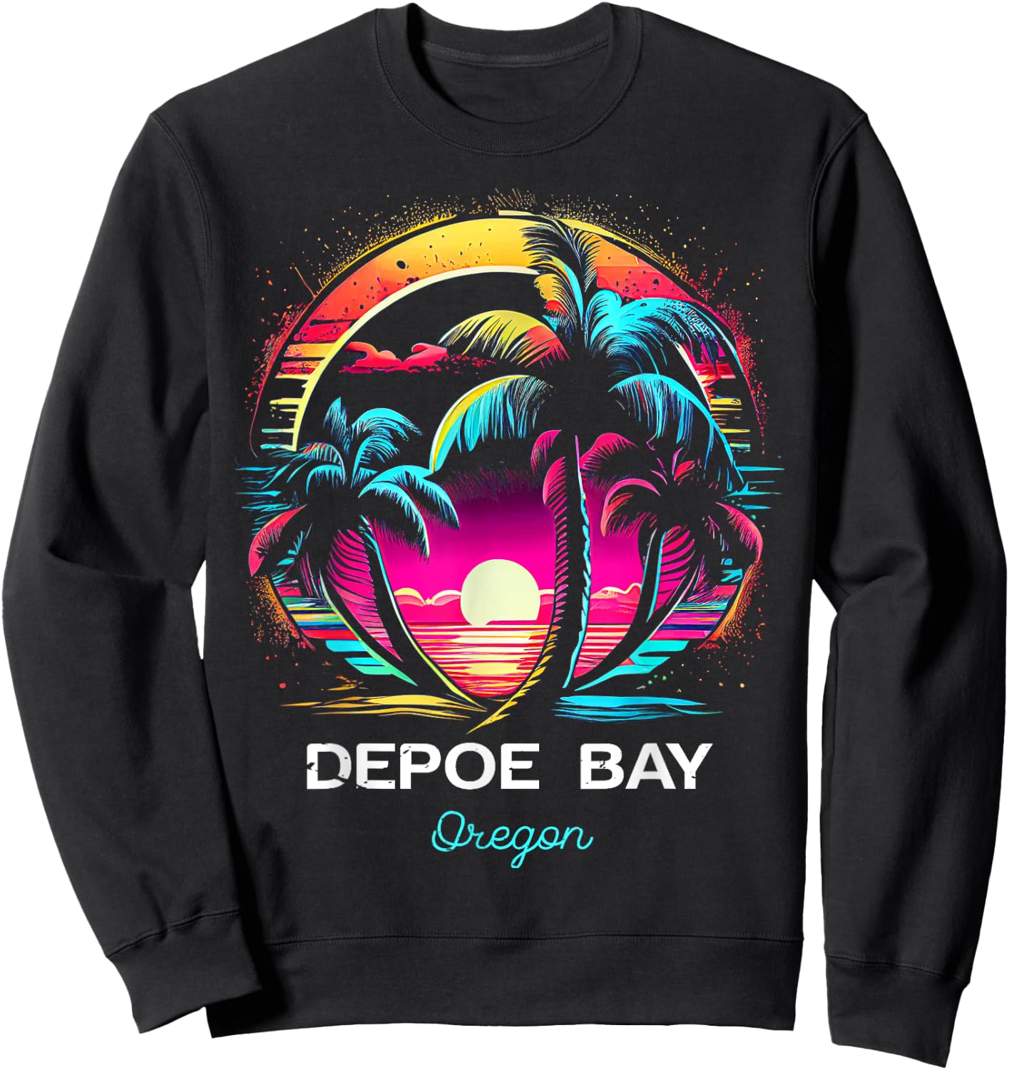 Depoe Bay Oregon Sweatshirt - Sweatshirt | Black