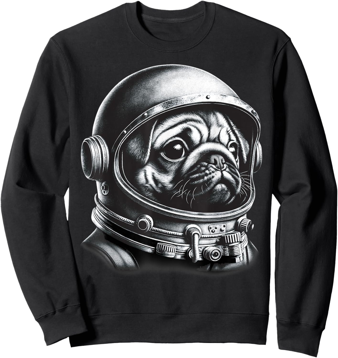 Pug Astronaut In Space Costume Pug Gifts Men Kids Women Sweatshirt - Sweatshirt | Black