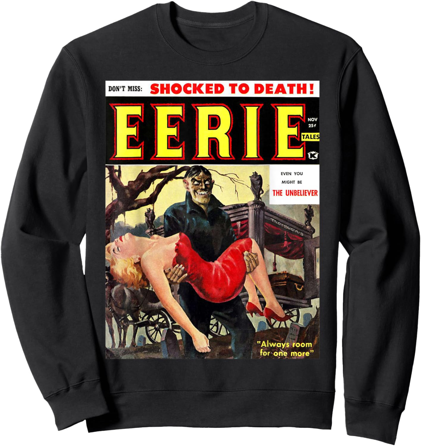 Classic Horror Comic Horror Monster Style Slasher Film Sweatshirt - Sweatshirt | Black