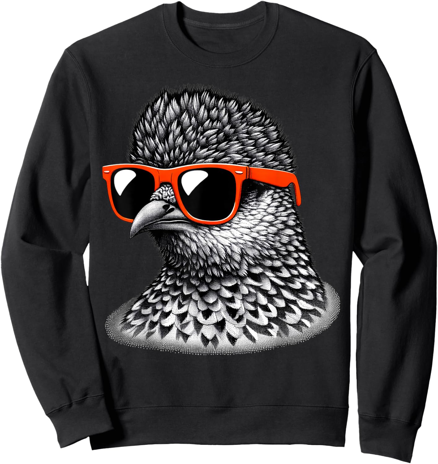 Cool Ptarmigan Bird Wearing Sunglasses Graphic Art Sweatshirt - Sweatshirt | Black