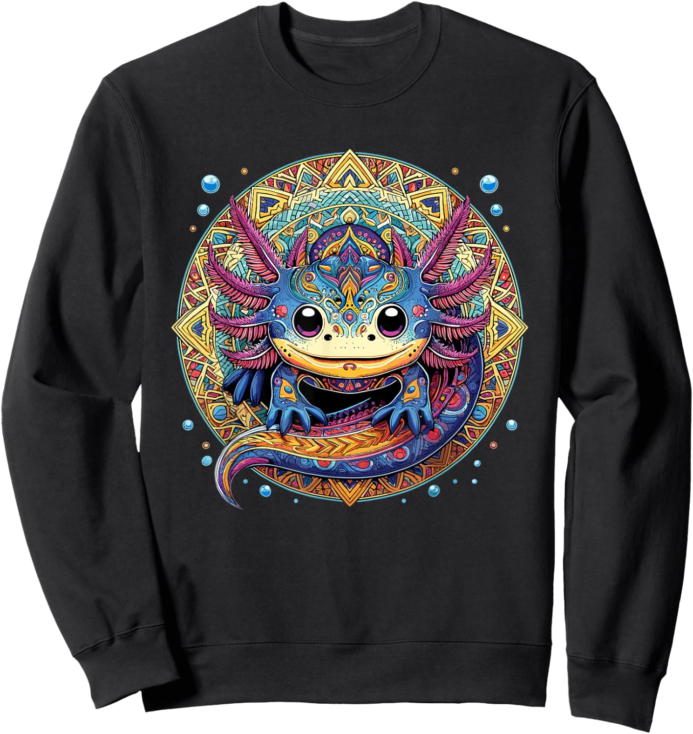 Axolotl Maya Aztec Axolot Sweatshirt - Sweatshirt | Black