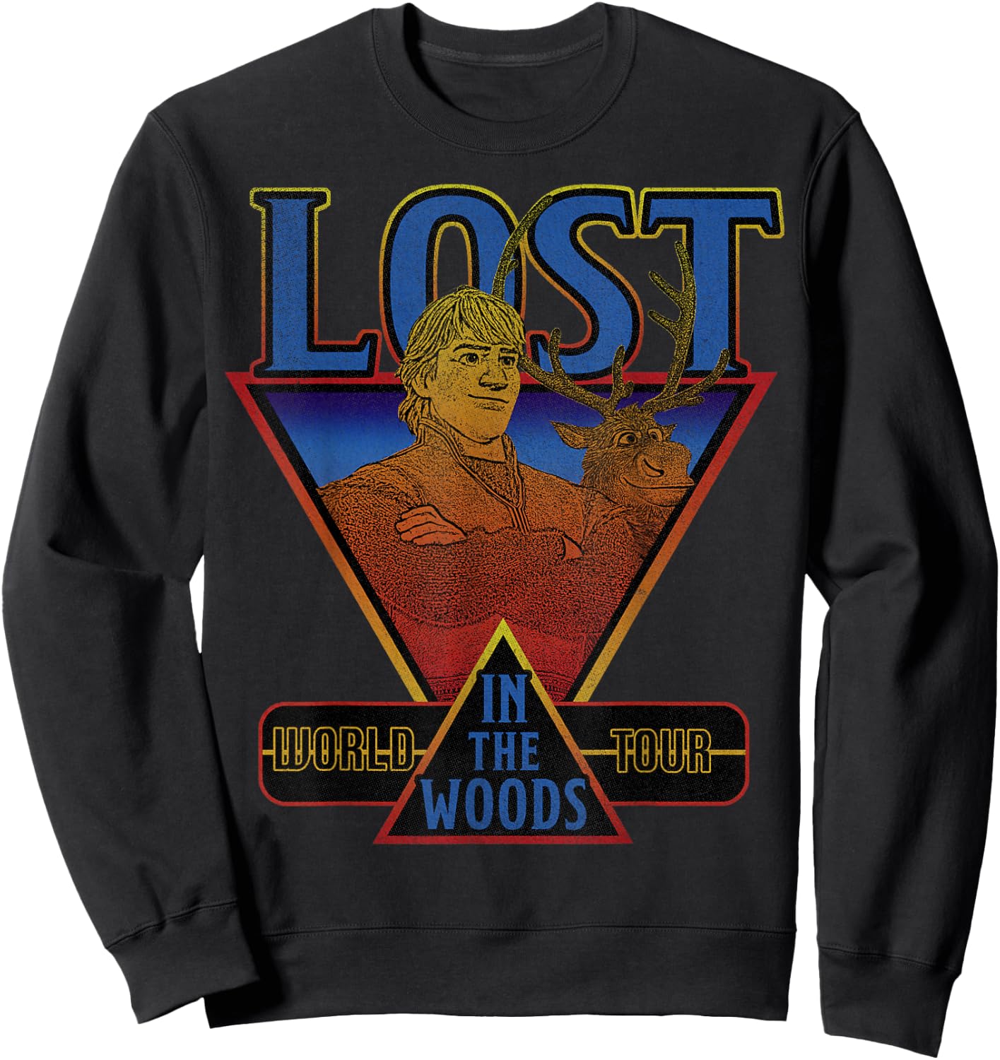 Disney Frozen 2 Kristoff & Sven Lost In The Woods World Tour Sweatshirt - Sweatshirt | Black