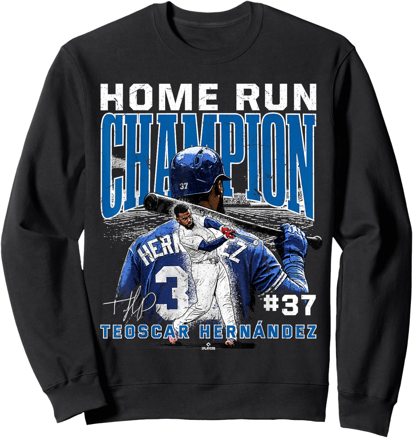 Home Run Champion Teoscar Hernandez Los Angeles MLBPA Sweatshirt - Sweatshirt | Black