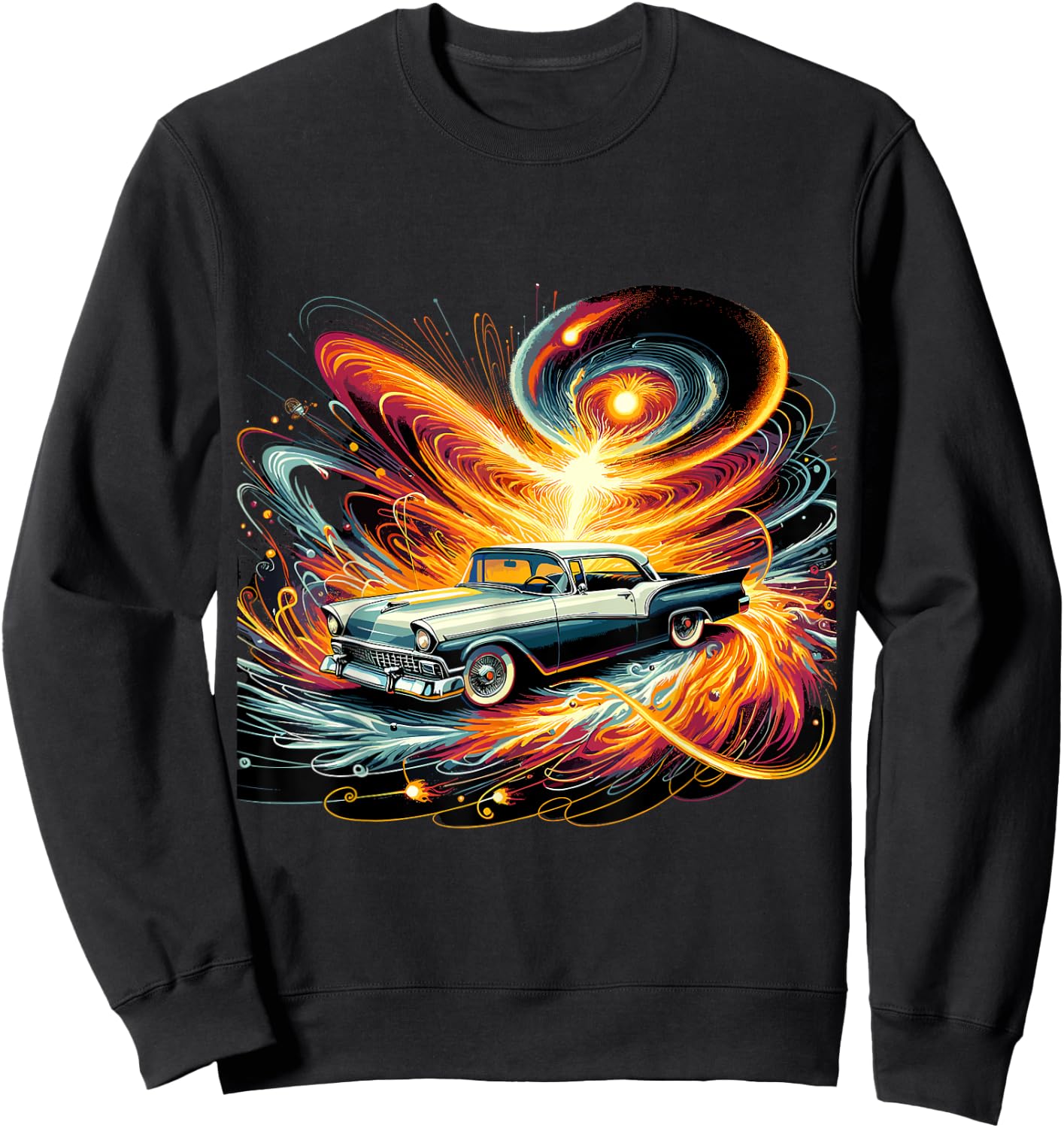 Supernova Speed Classic Car Cosmic Sweatshirt - Sweatshirt | Black
