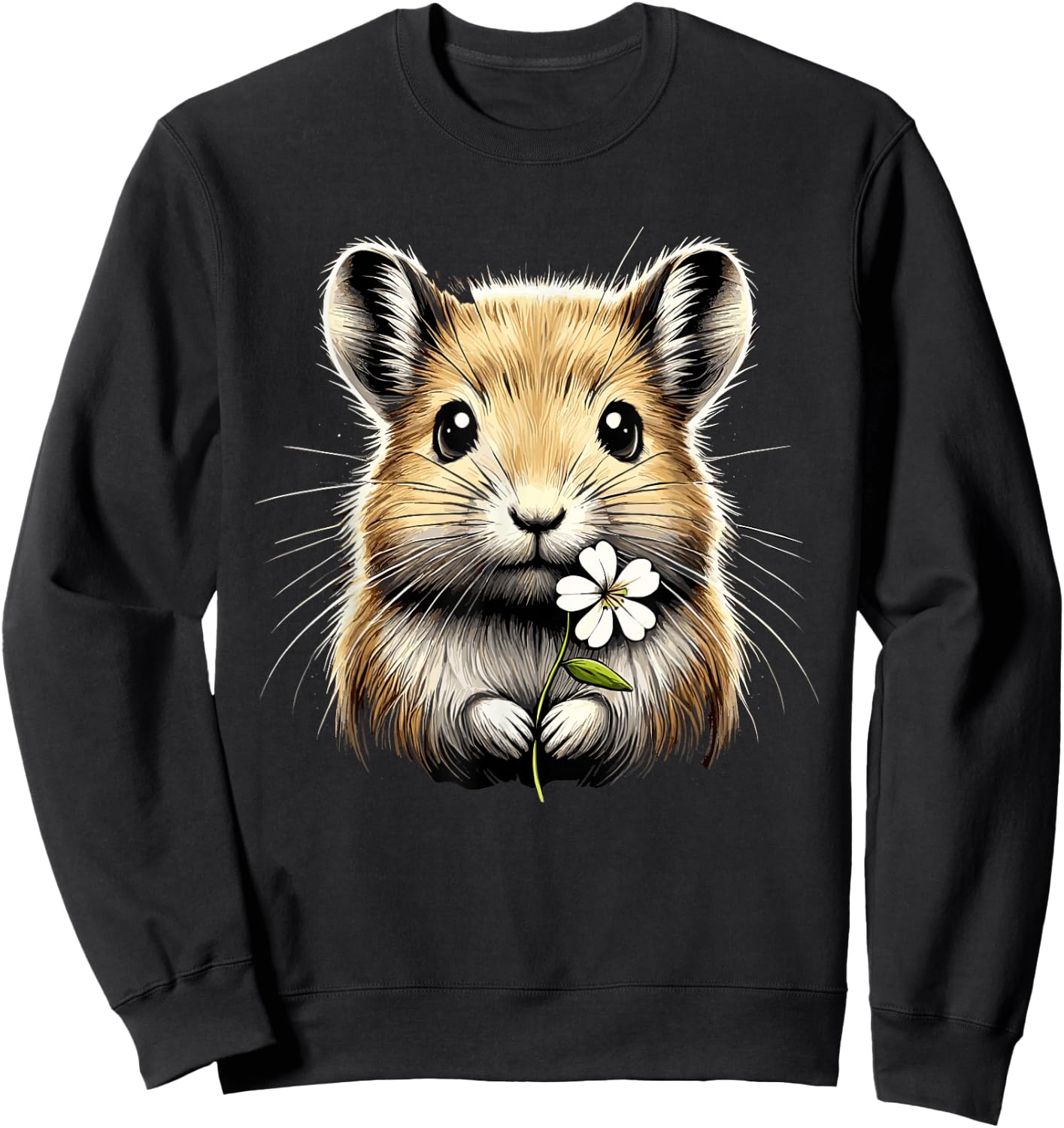Adorable American Pika Habitat And Conservation Design Sweatshirt - Sweatshirt | Black