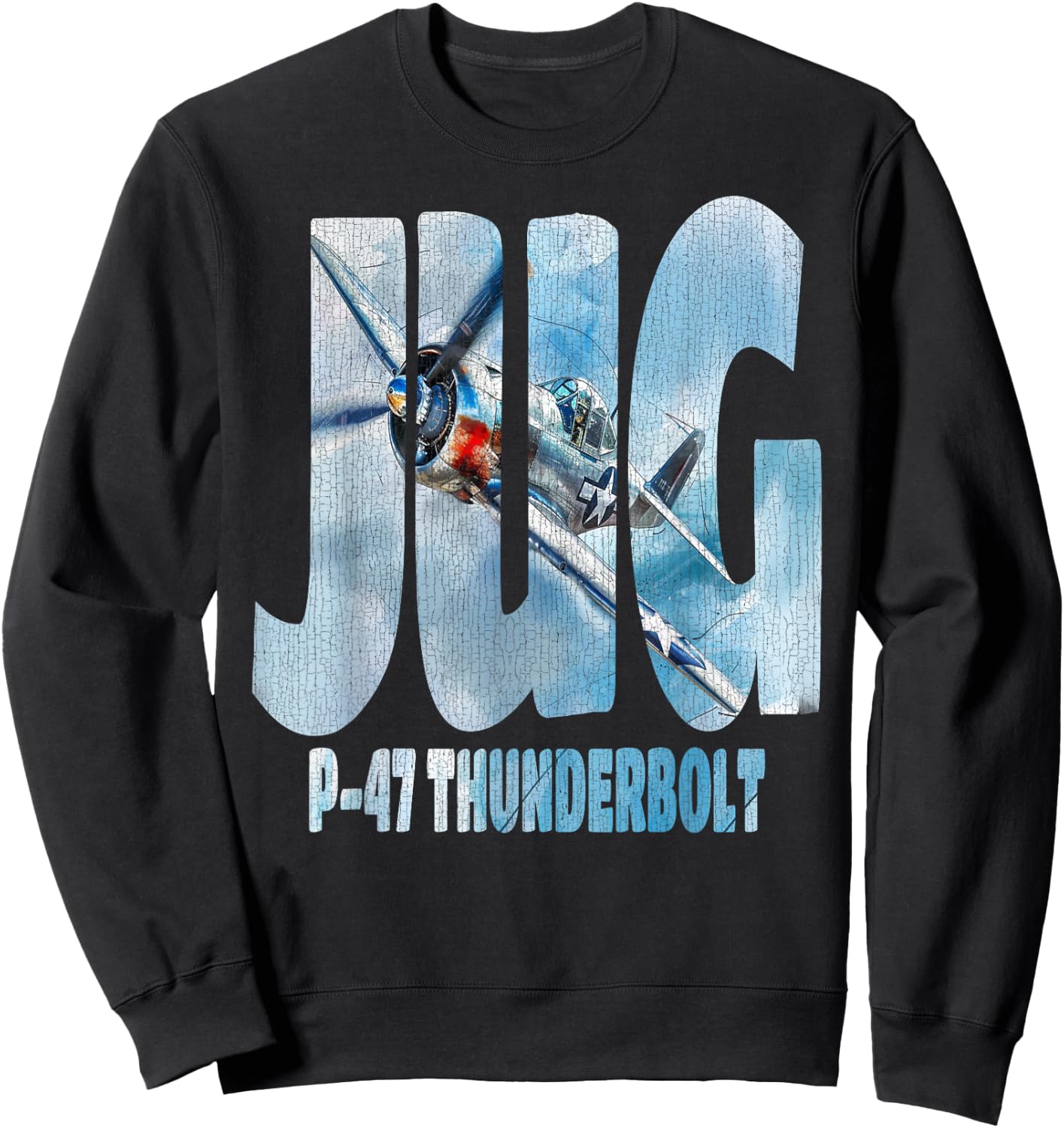 P:-47 Thunderbolt WW2 American Warbird Aviation Hobbyist Sweatshirt - Sweatshirt | Black