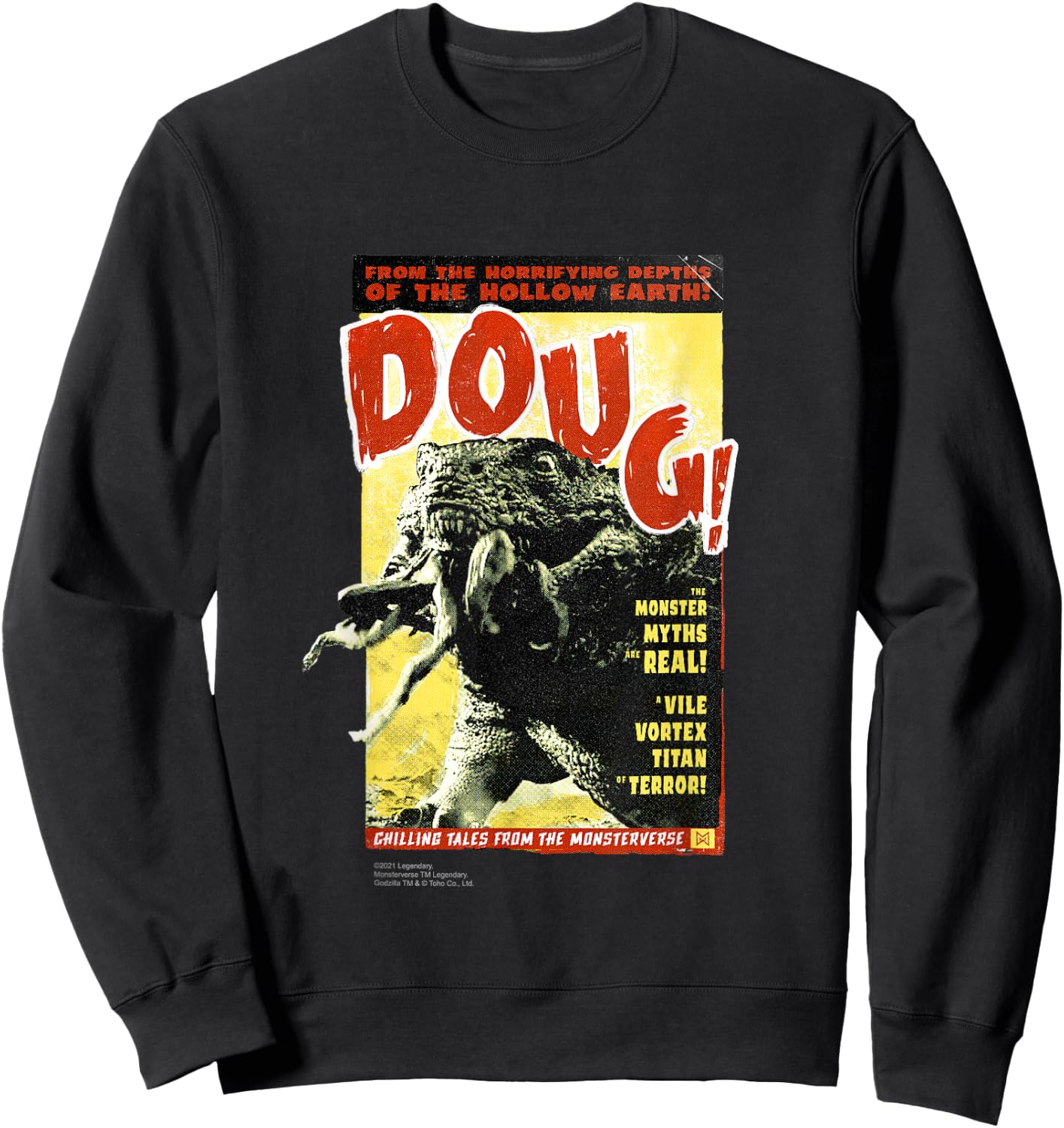 Godzilla vs Kong - Doug! retro poster Sweatshirt - Sweatshirt | Black