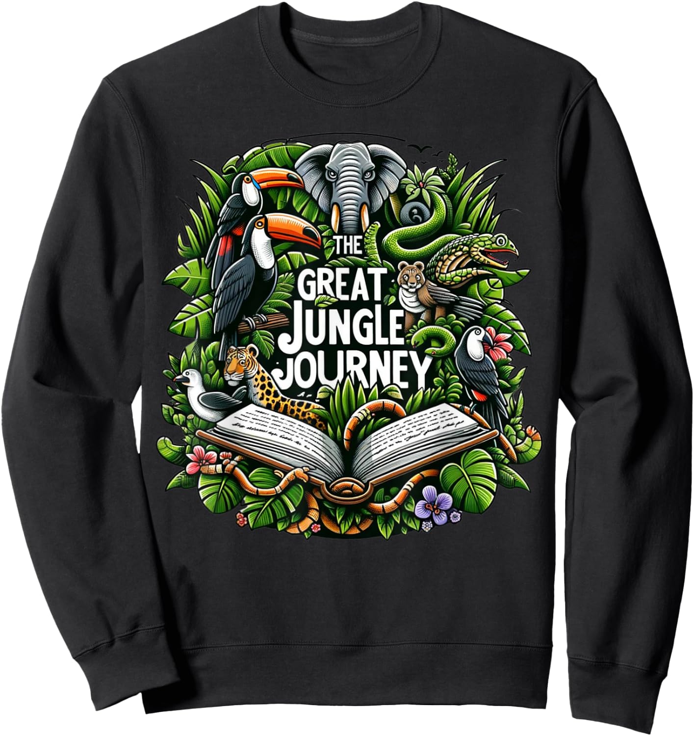 Jungle Journey VBS 2024 Vacation Bible School Summer Camp Sweatshirt - Sweatshirt | Black