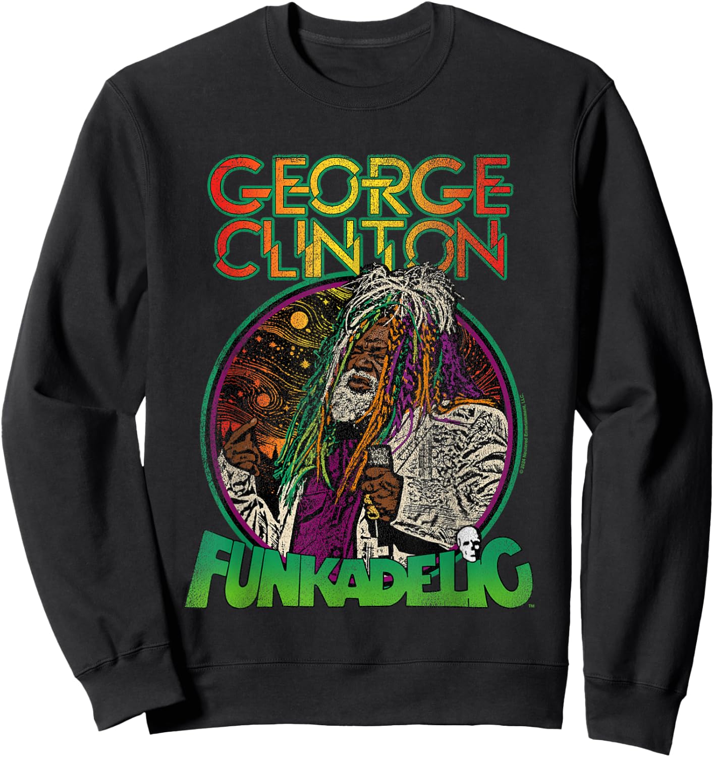 Popfunk George Clinton Live Hair , Small Sweatshirt - Sweatshirt | Black