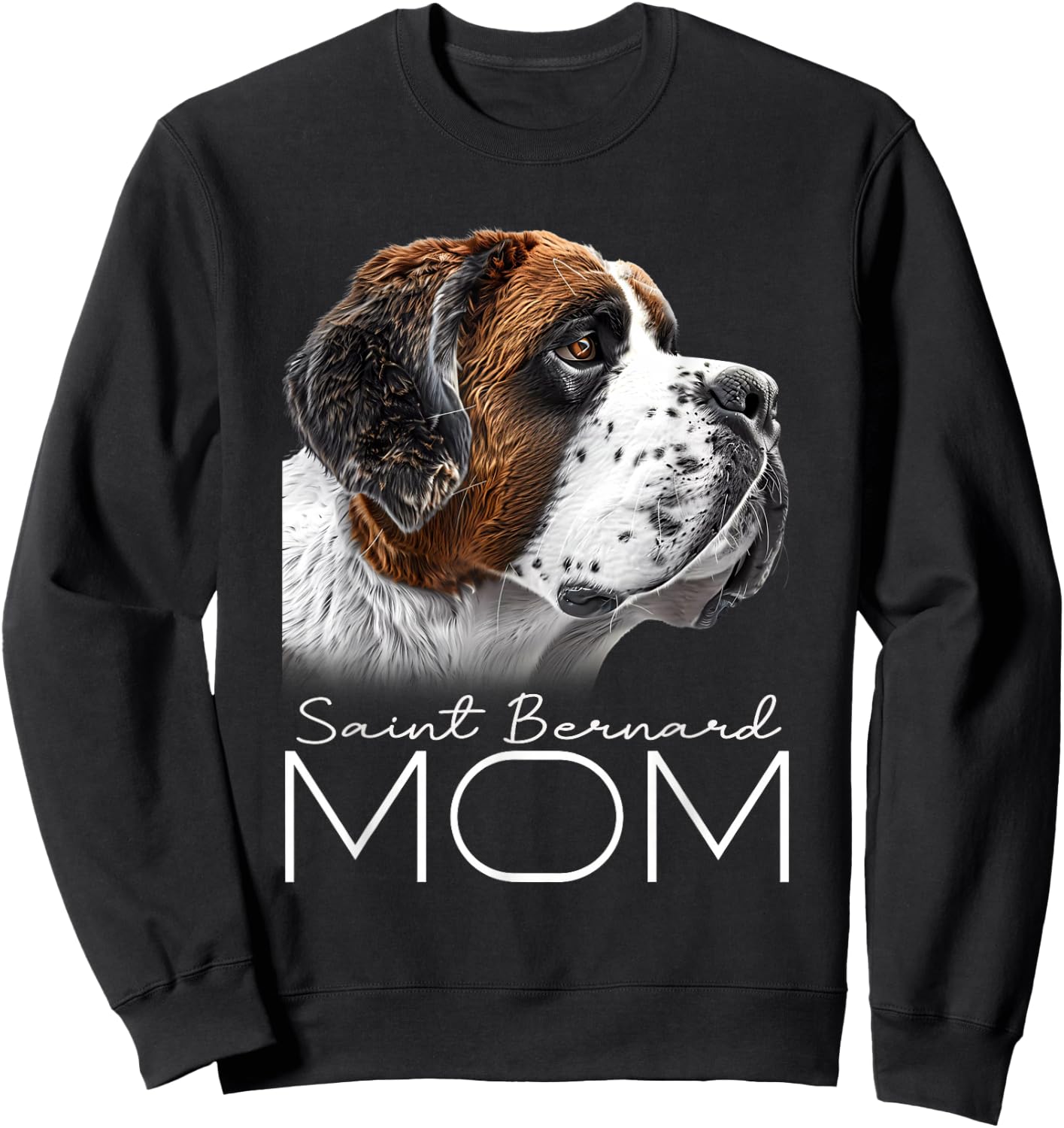 Saint Bernard Mom Sweatshirt - Sweatshirt | Black