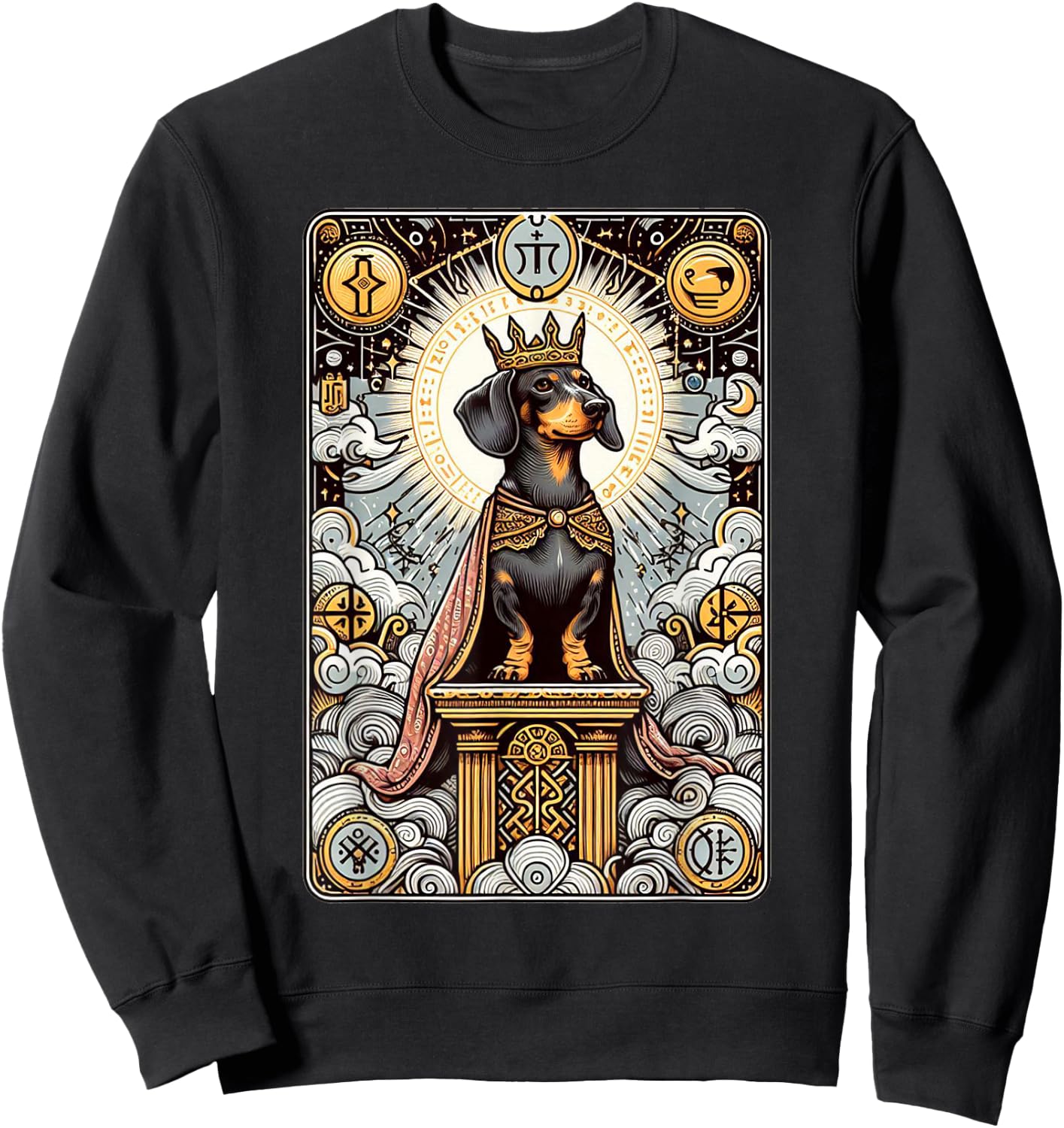 Dachshund tarot card Sweatshirt - Sweatshirt | Black