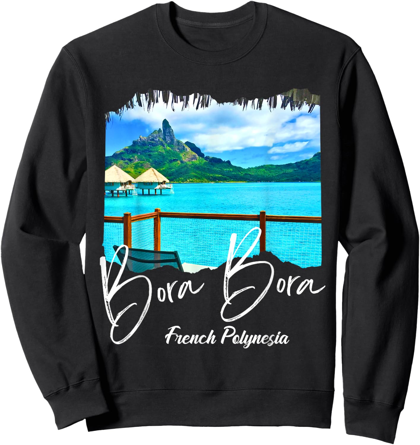 French Polynesia Bora Bora Sweatshirt - Sweatshirt | Black