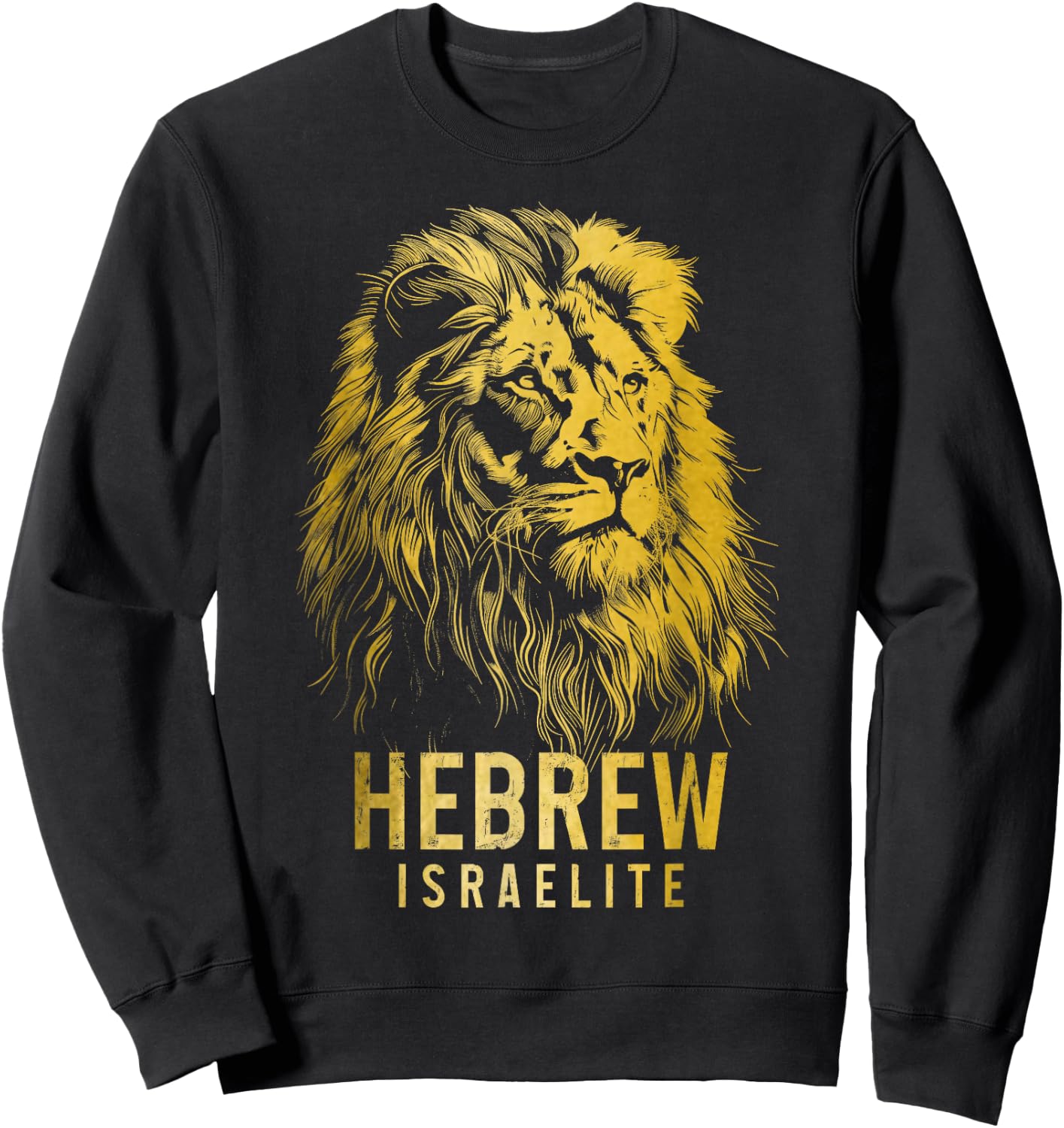 Hebrew Israelite Lion Of Judah Tribe YHWH Jew Jewish Yah Sweatshirt - Sweatshirt | Black