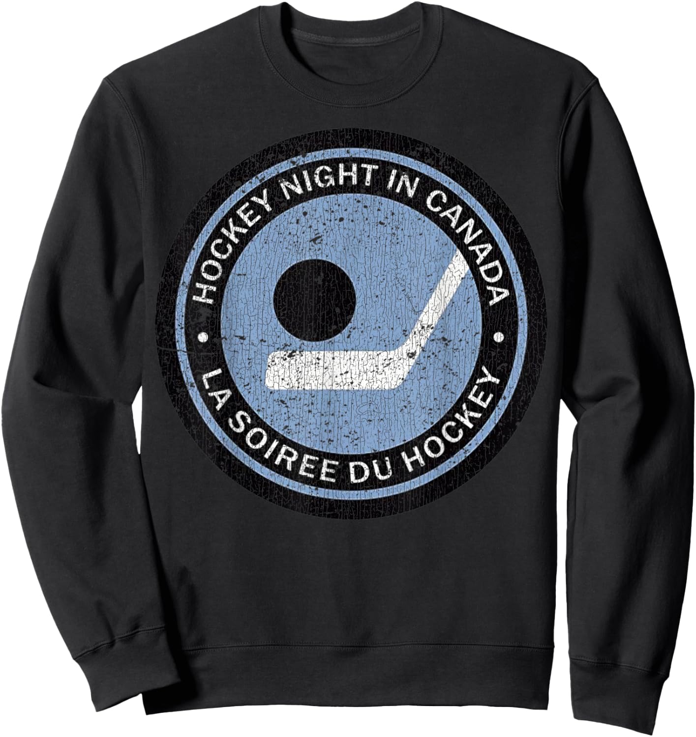 Vintage Hockey Night in Canada Hockey Player Classic Team Sweatshirt - Sweatshirt | Black