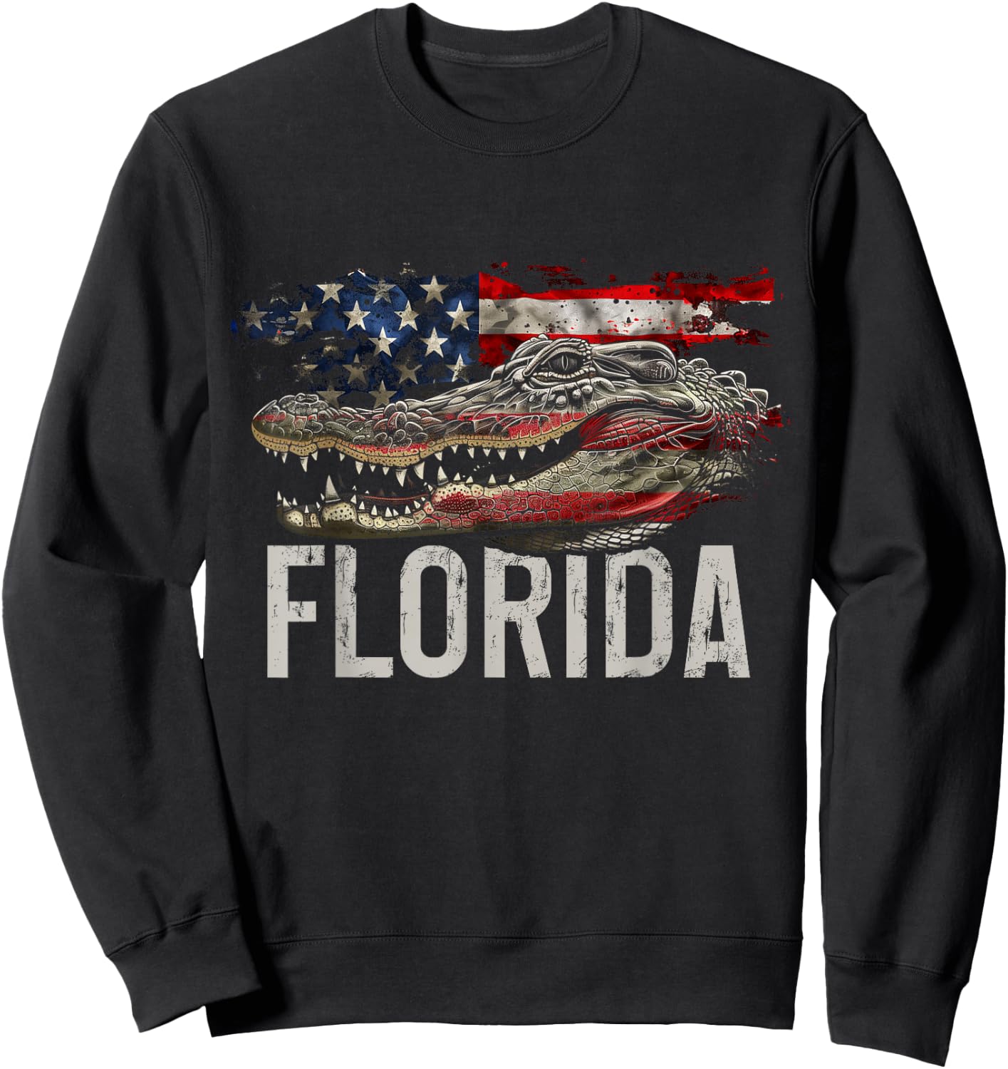 Florida Alligator Funny Everglades National Park Souvenir Sweatshirt - Sweatshirt | Black