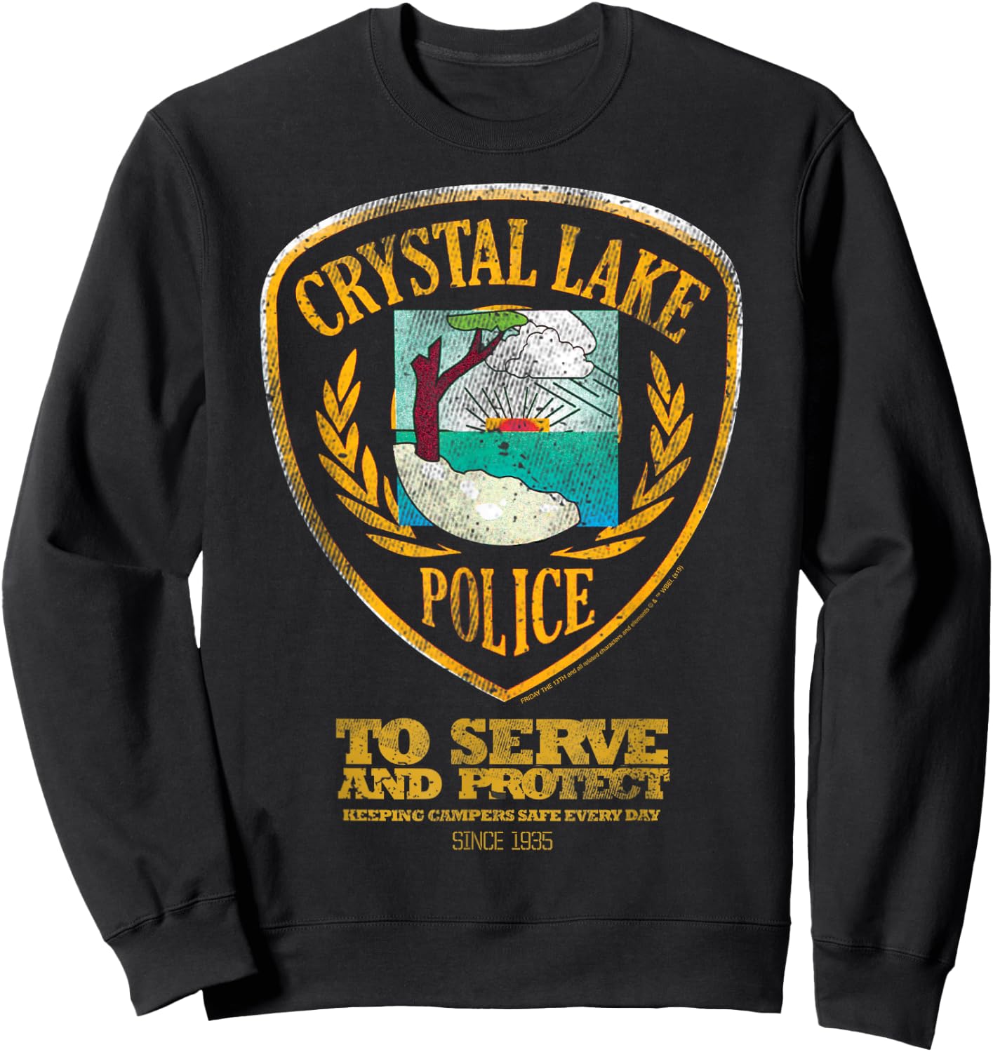Friday The 13th Crystal Lake Police To Serve And Protect Sweatshirt - Sweatshirt | Black