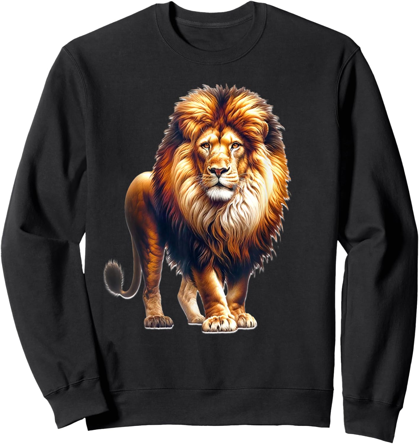 Lion Majestic Kingly Sweatshirt - Sweatshirt | Black