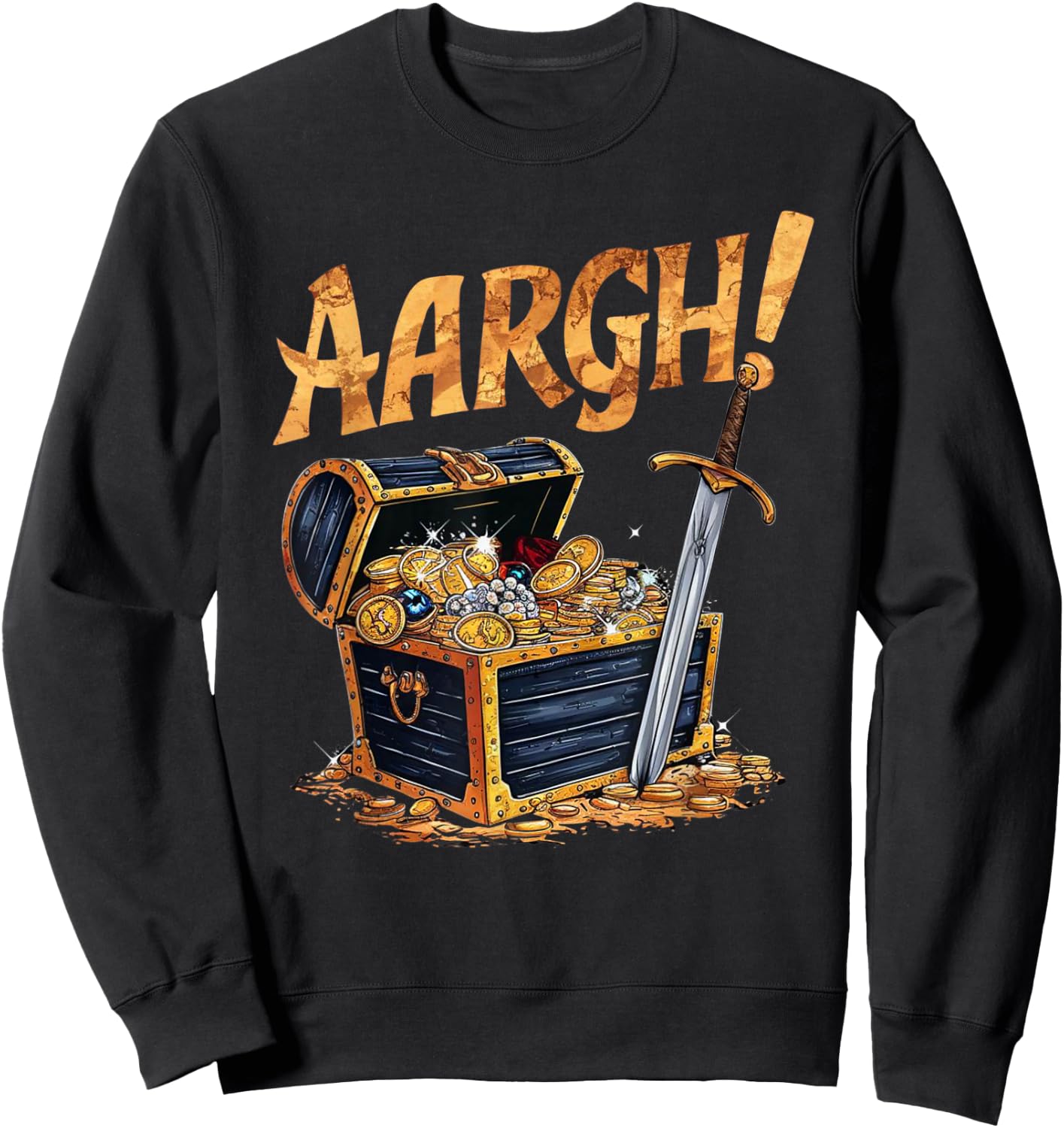 Pirate Treasure 'Aargh!' for Talk Like a Pirate Day Sweatshirt - Sweatshirt | Black