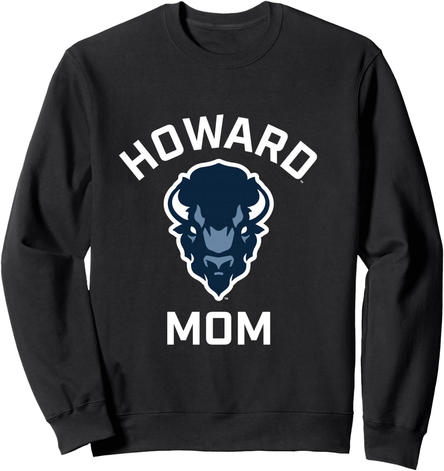 Howard University Bison Arched Mom Sweatshirt - Sweatshirt | Black