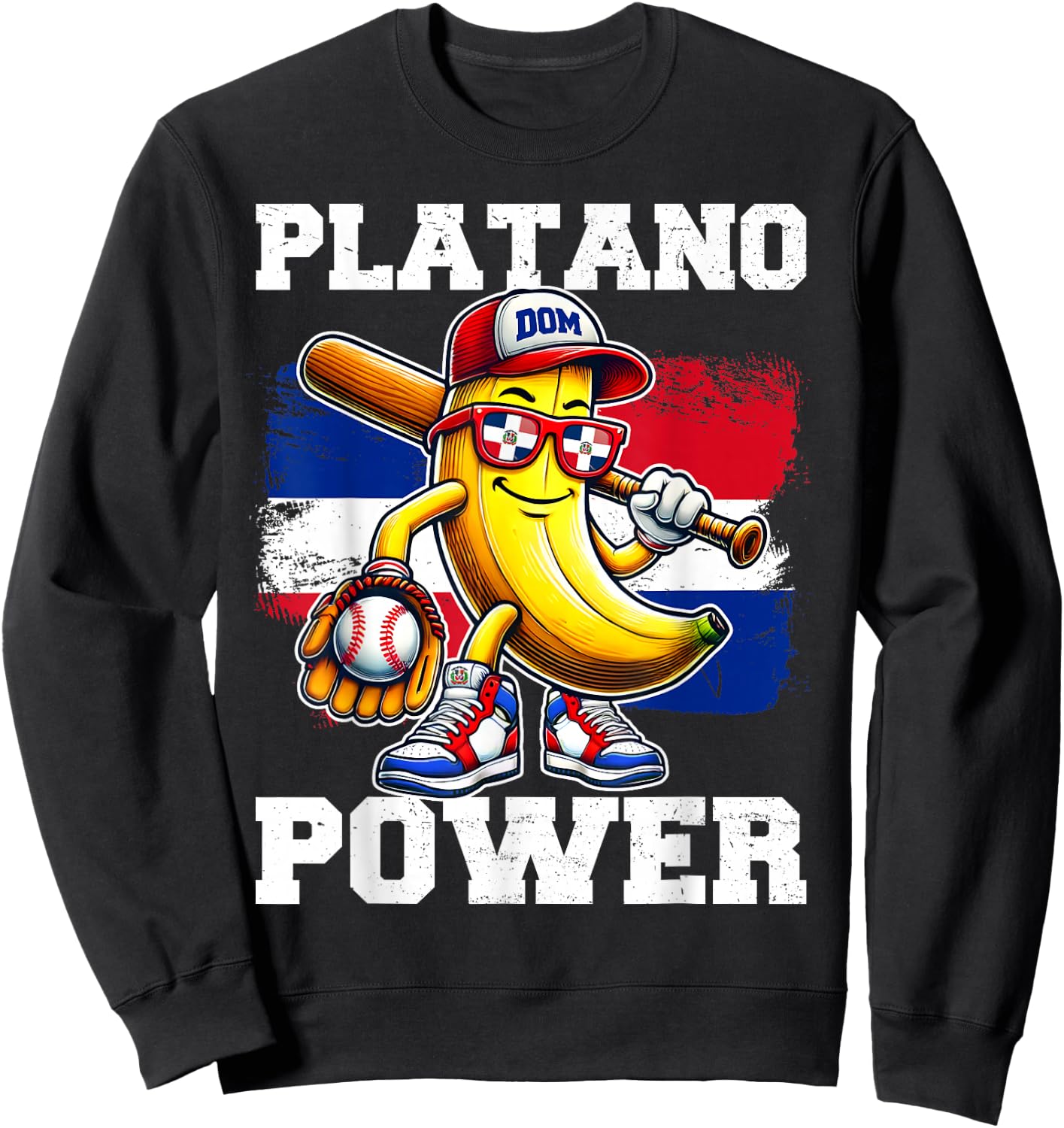 Dominican Republic Platano Power Flag for Boys Kids Toddlers Sweatshirt - Sweatshirt | Black