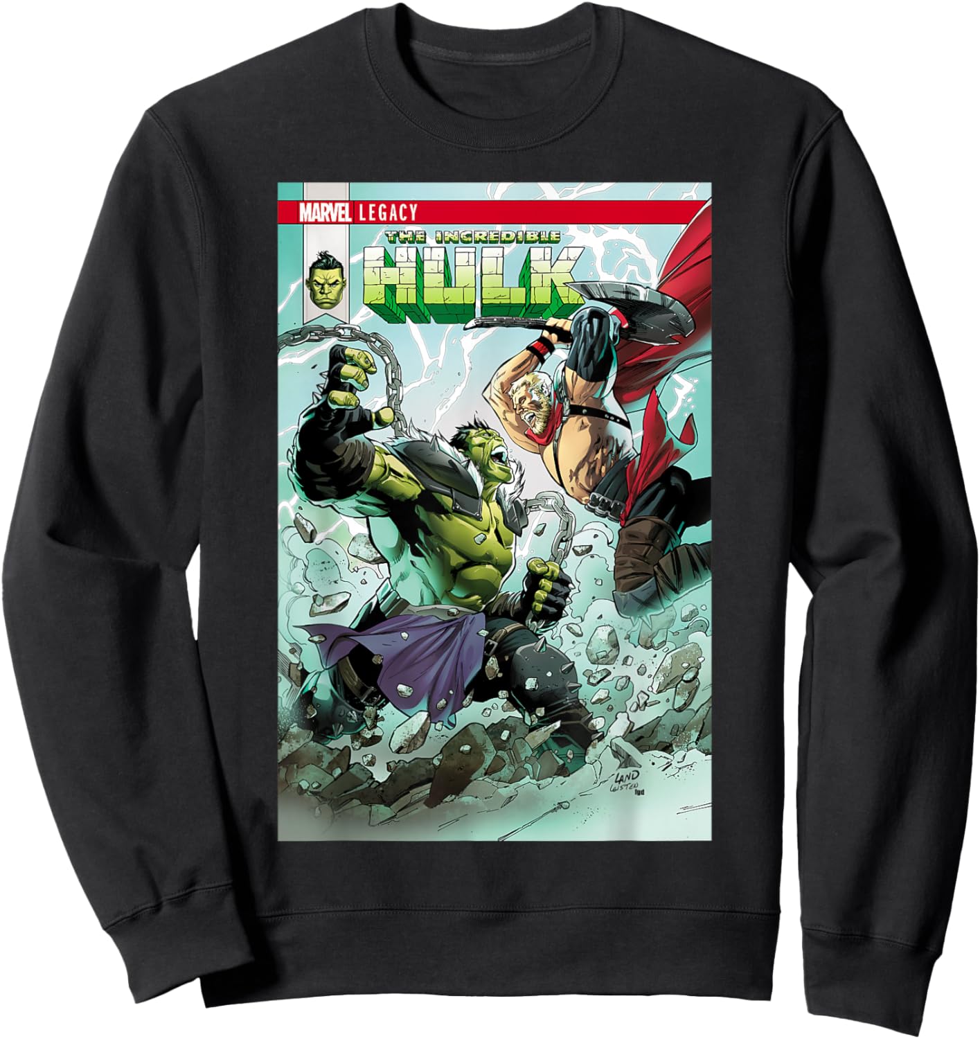Marvel The Incredible Hulk vs The Mighty Thor Comic Sweatshirt - Sweatshirt | Black