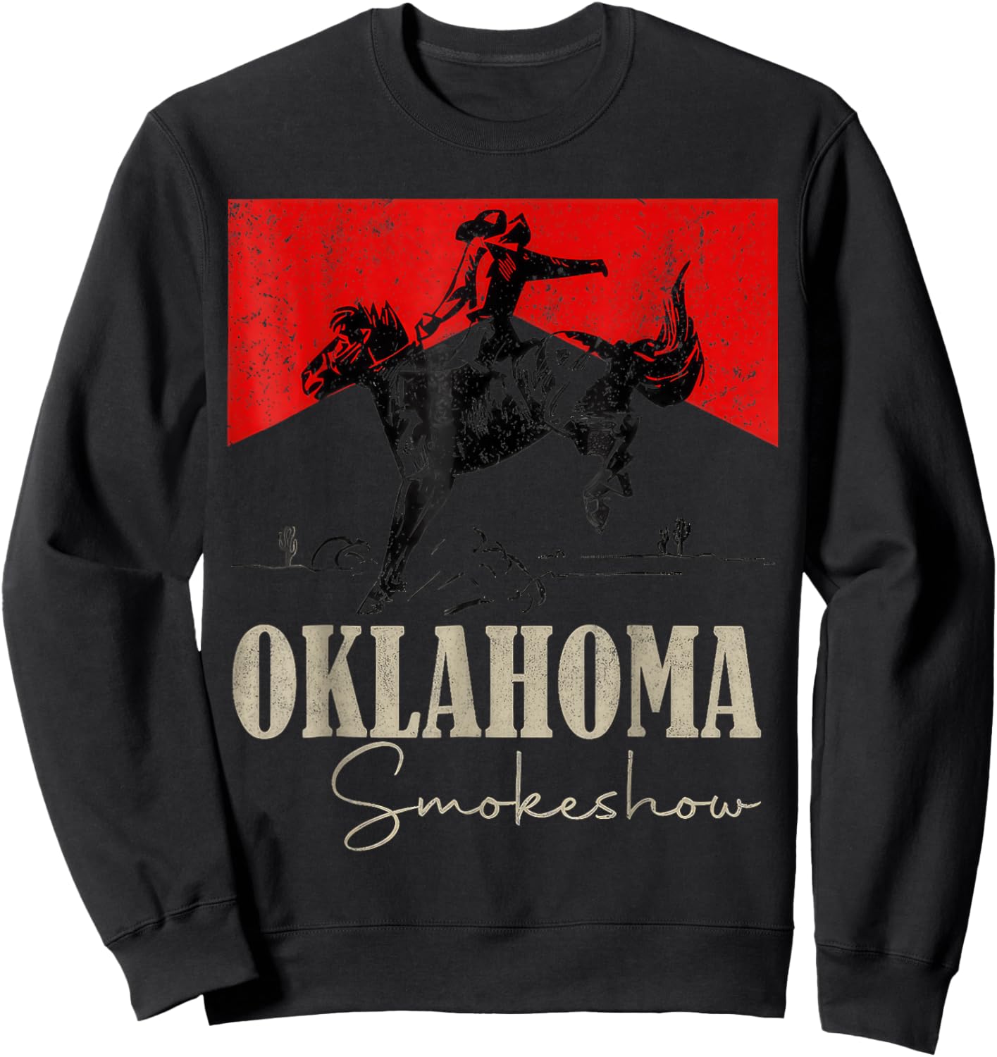 Oklahoma Personalized Vintage Oklahoma 90s Retro Sweatshirt - Sweatshirt | Black
