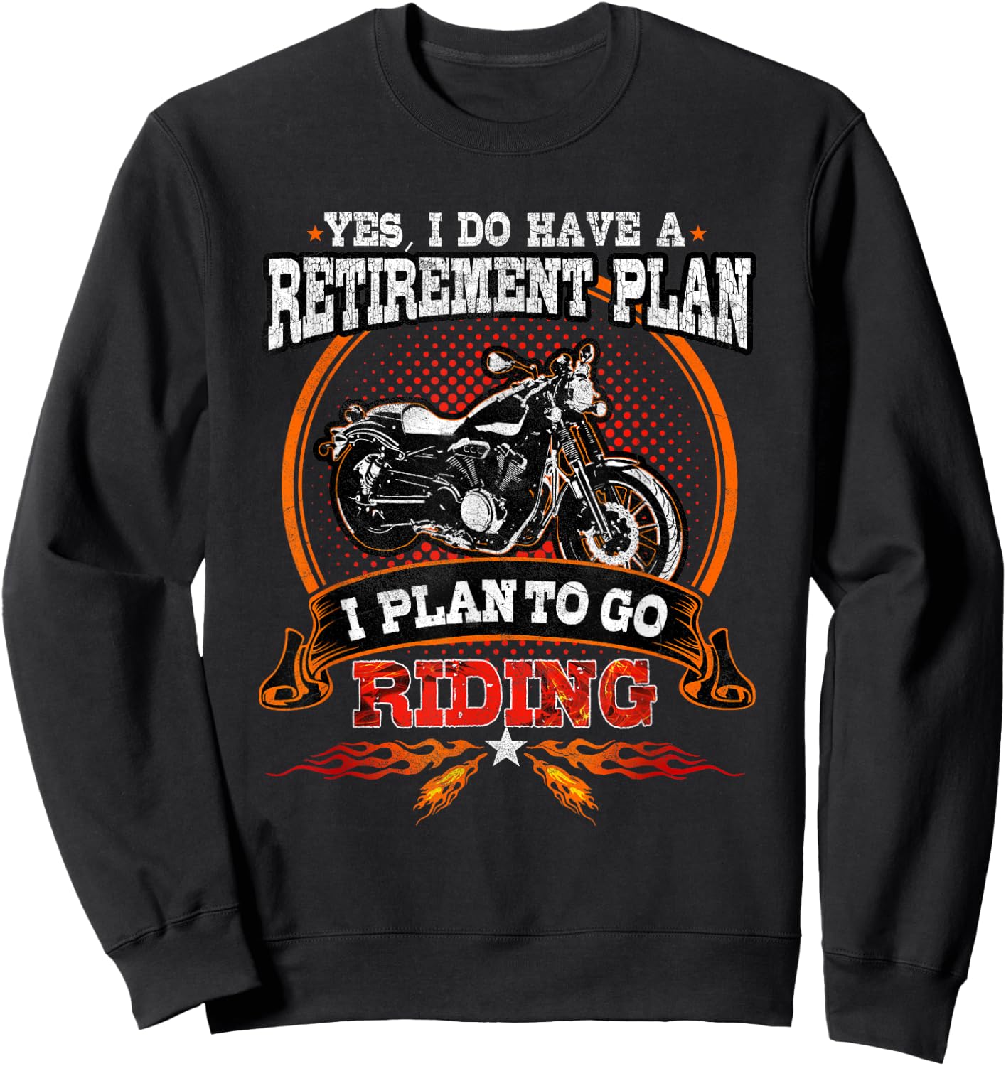 Biker Gear Motorcycle Gifts Retirement Savings to Ride Sweatshirt - Sweatshirt | Black