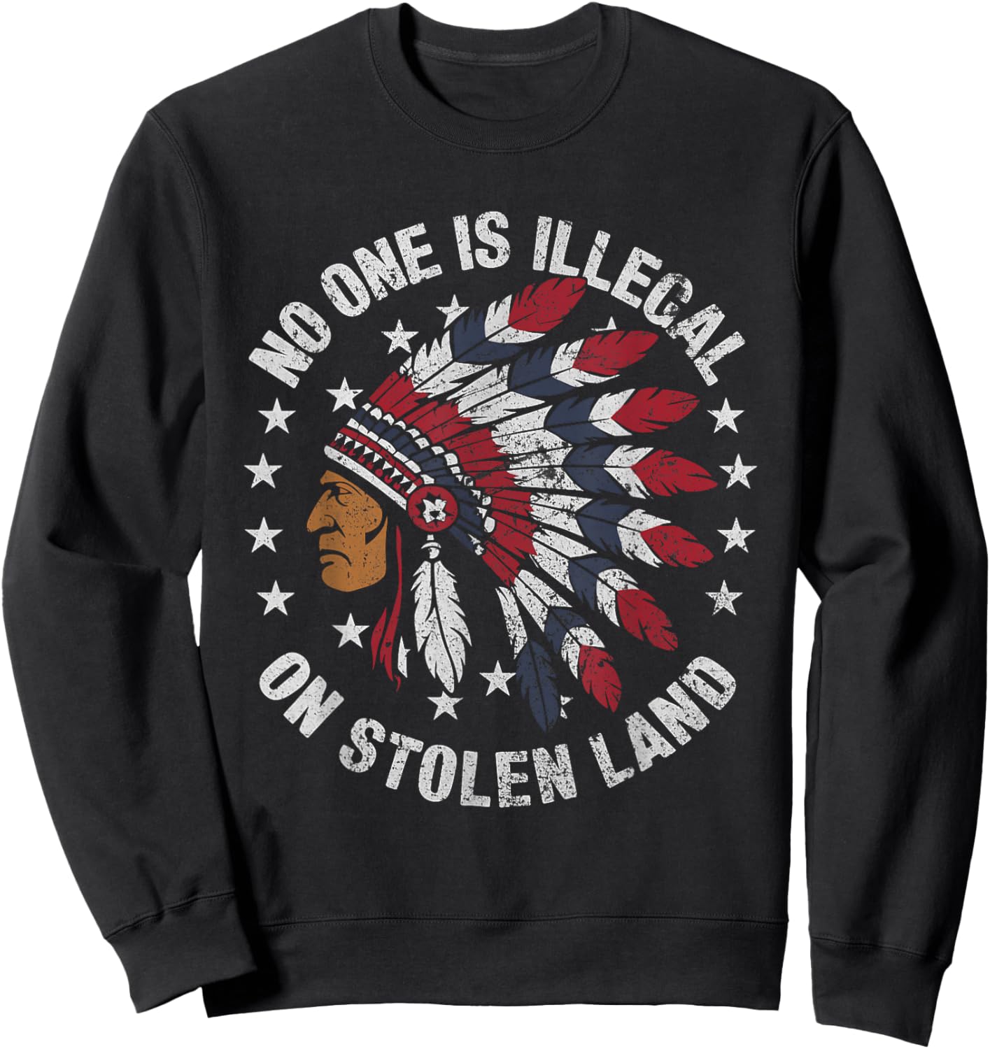 No One is Illegal On Stolen Land MMIW Sweatshirt - Sweatshirt | Black