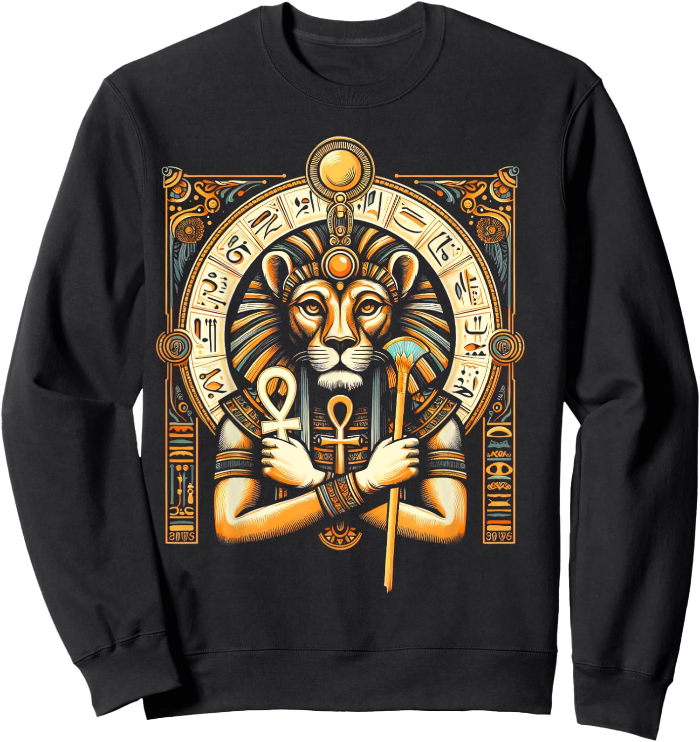 Egyptian Mythology Lioness Egypt Ancient Goddess Sekhmet Sweatshirt - Sweatshirt | Black