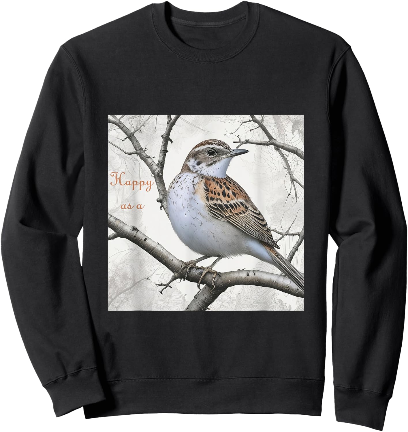 Happy as a lark Sweatshirt - Sweatshirt | Black