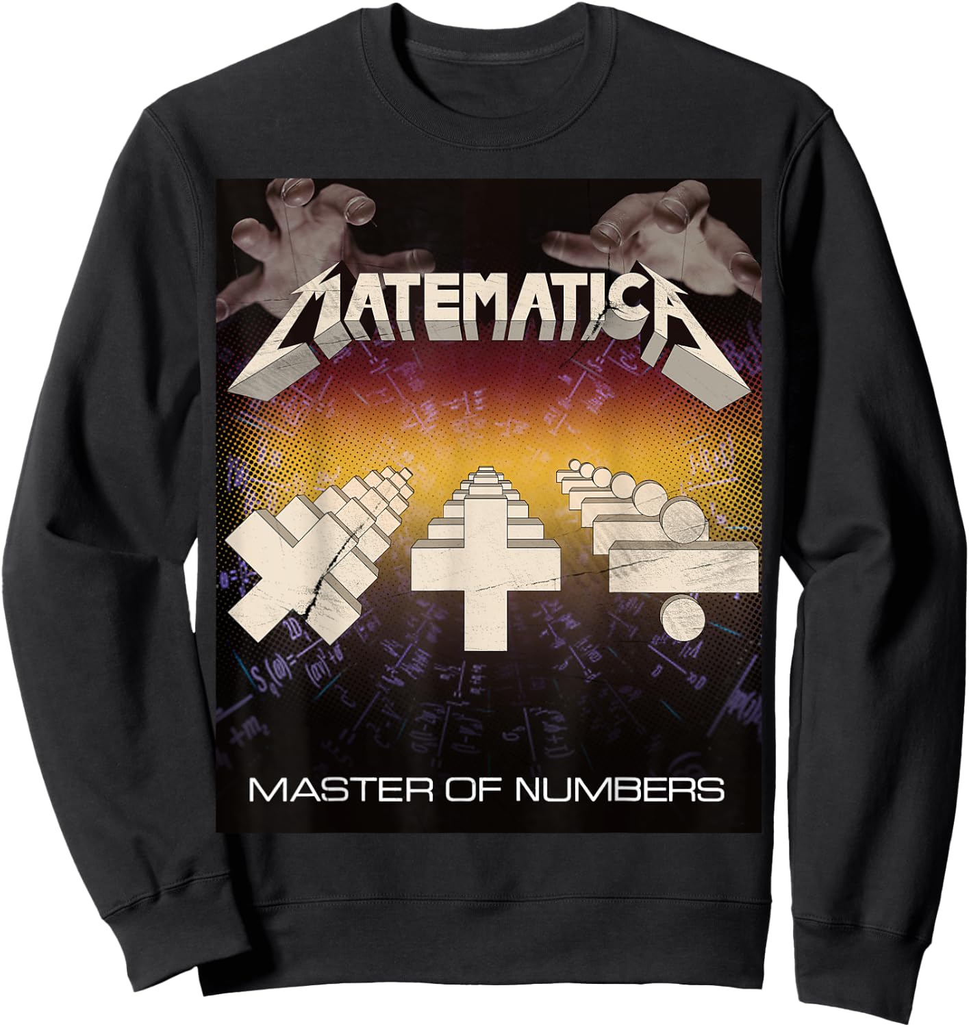 Matematica Master Of Numbers Math Teachers Puppets Parody Sweatshirt - Sweatshirt | Black