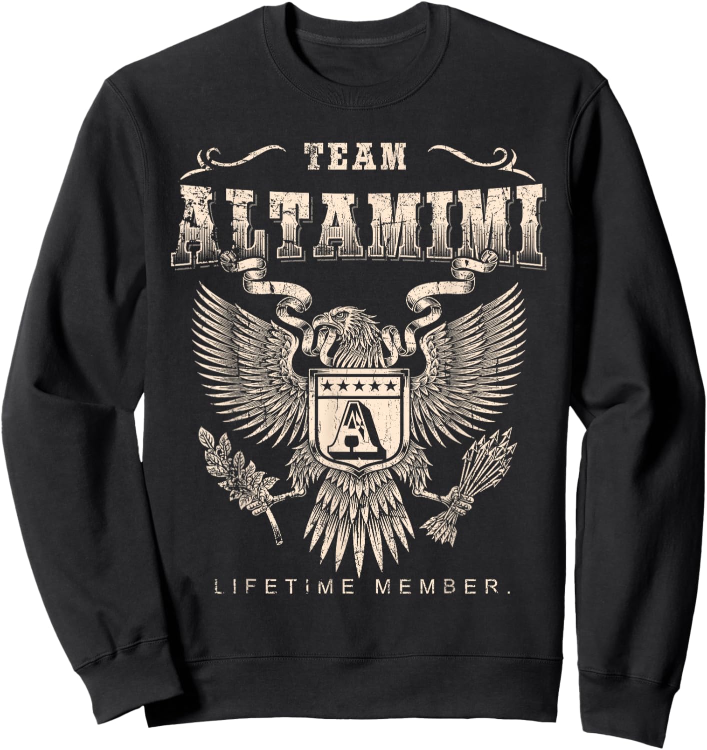 Team Altamimi Lifetime Member - Altamimi Name Sweatshirt - Sweatshirt | Black