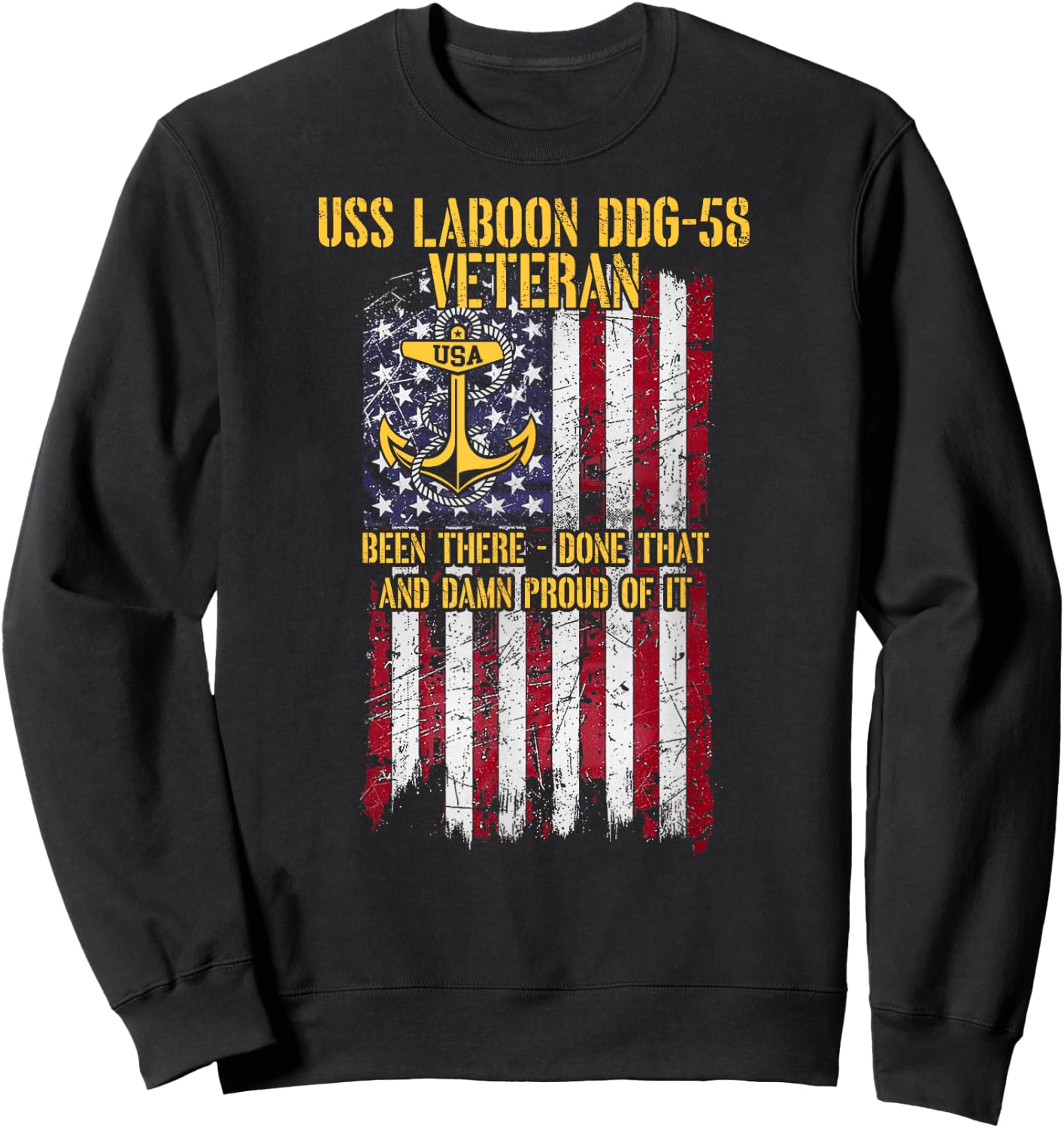USS Laboon DDG-58 Destroyer Veteran Sweatshirt - Sweatshirt | Black