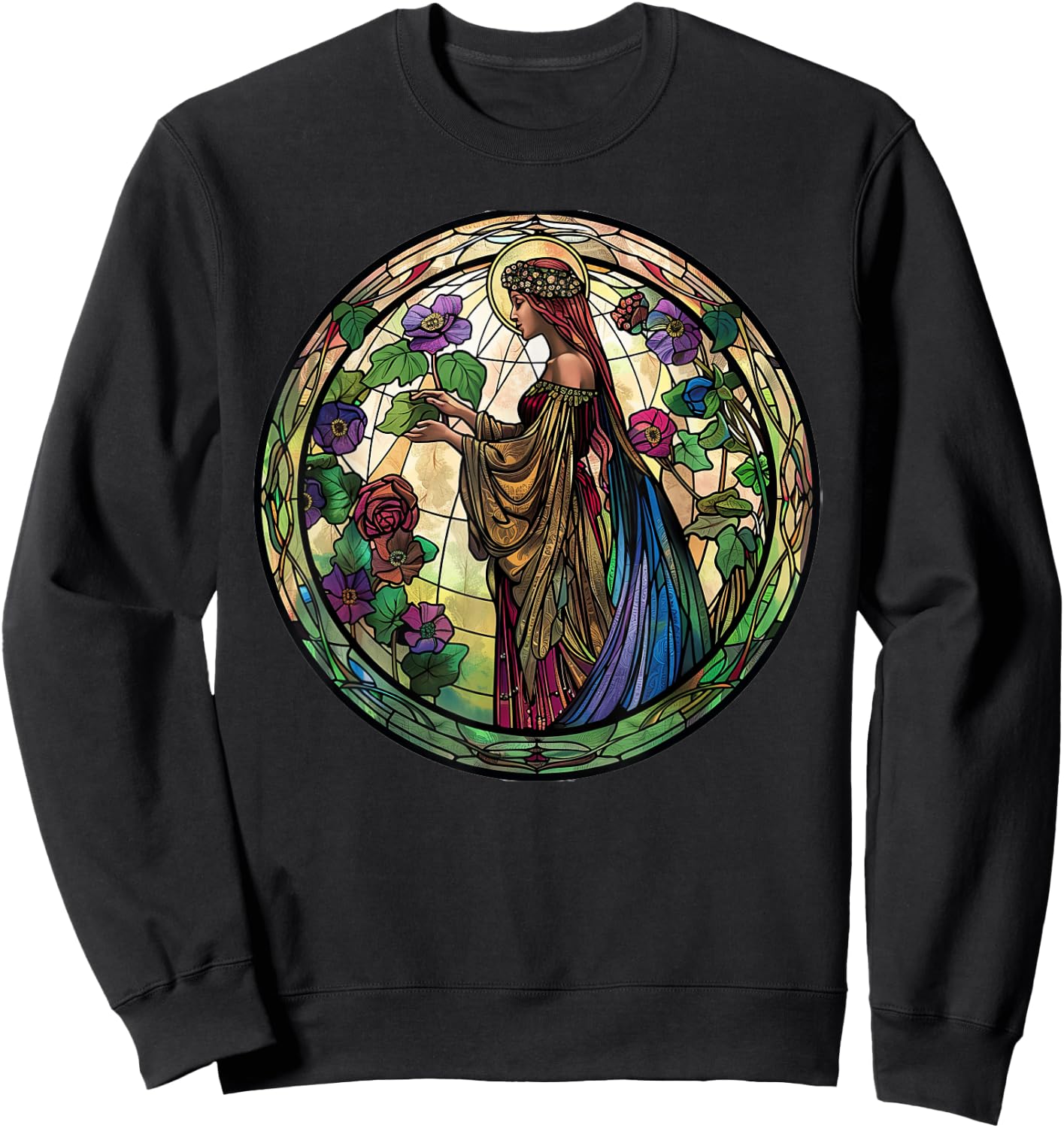 Persephone Stained Glass Sweatshirt - Sweatshirt | Black