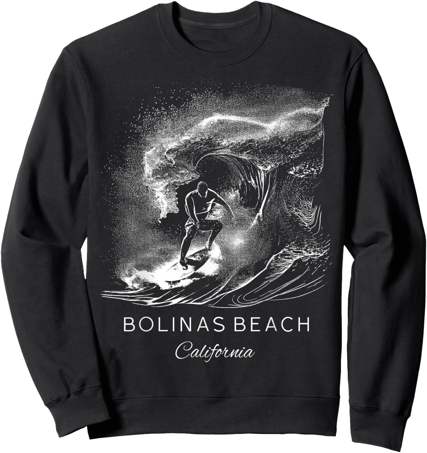 Bolinas Beach California Women Kids Sweatshirt - Sweatshirt | Black