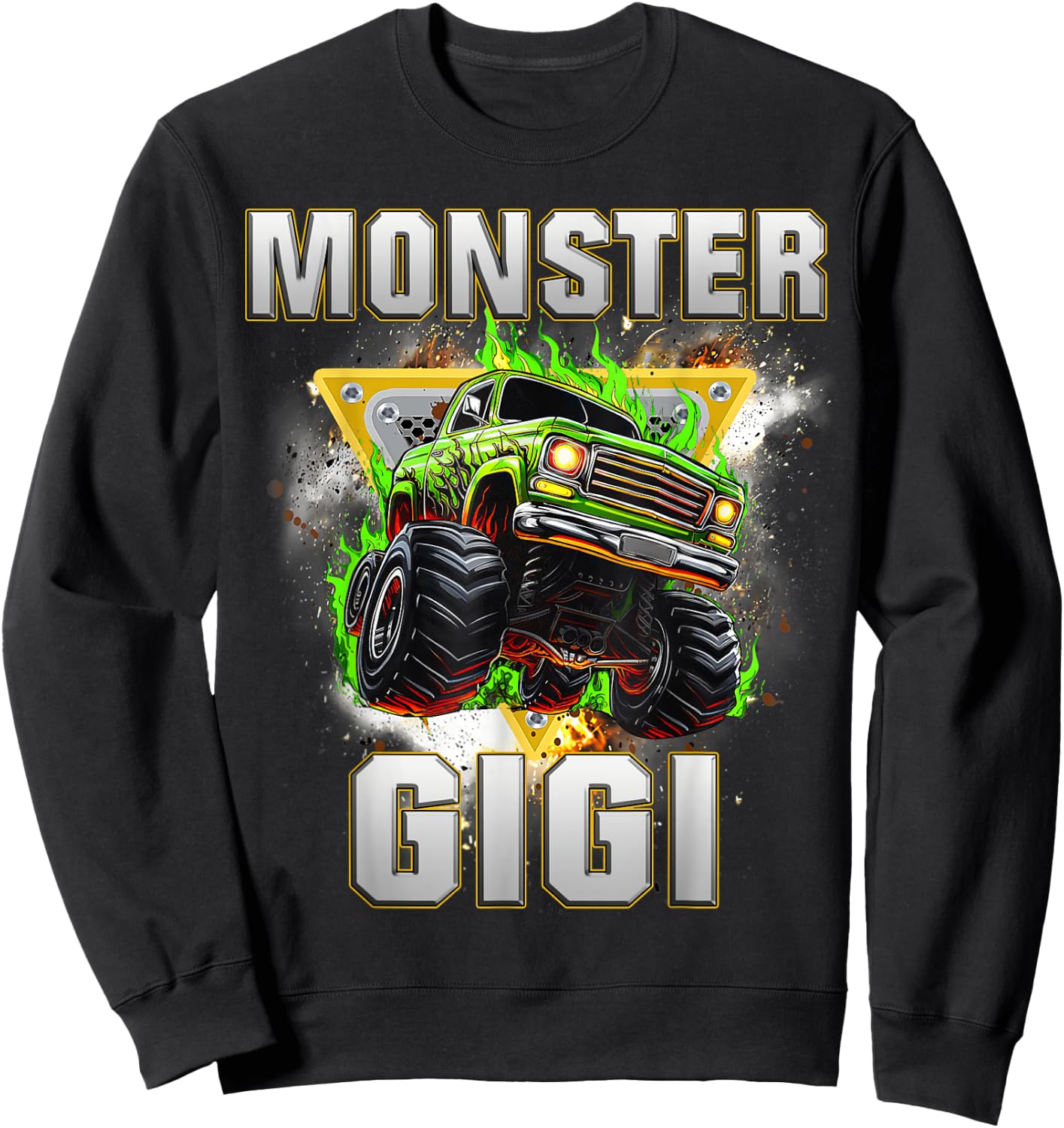 Monster Truck Gigi Monster Truck Are My Jam Adults Kids Sweatshirt - Sweatshirt | Black