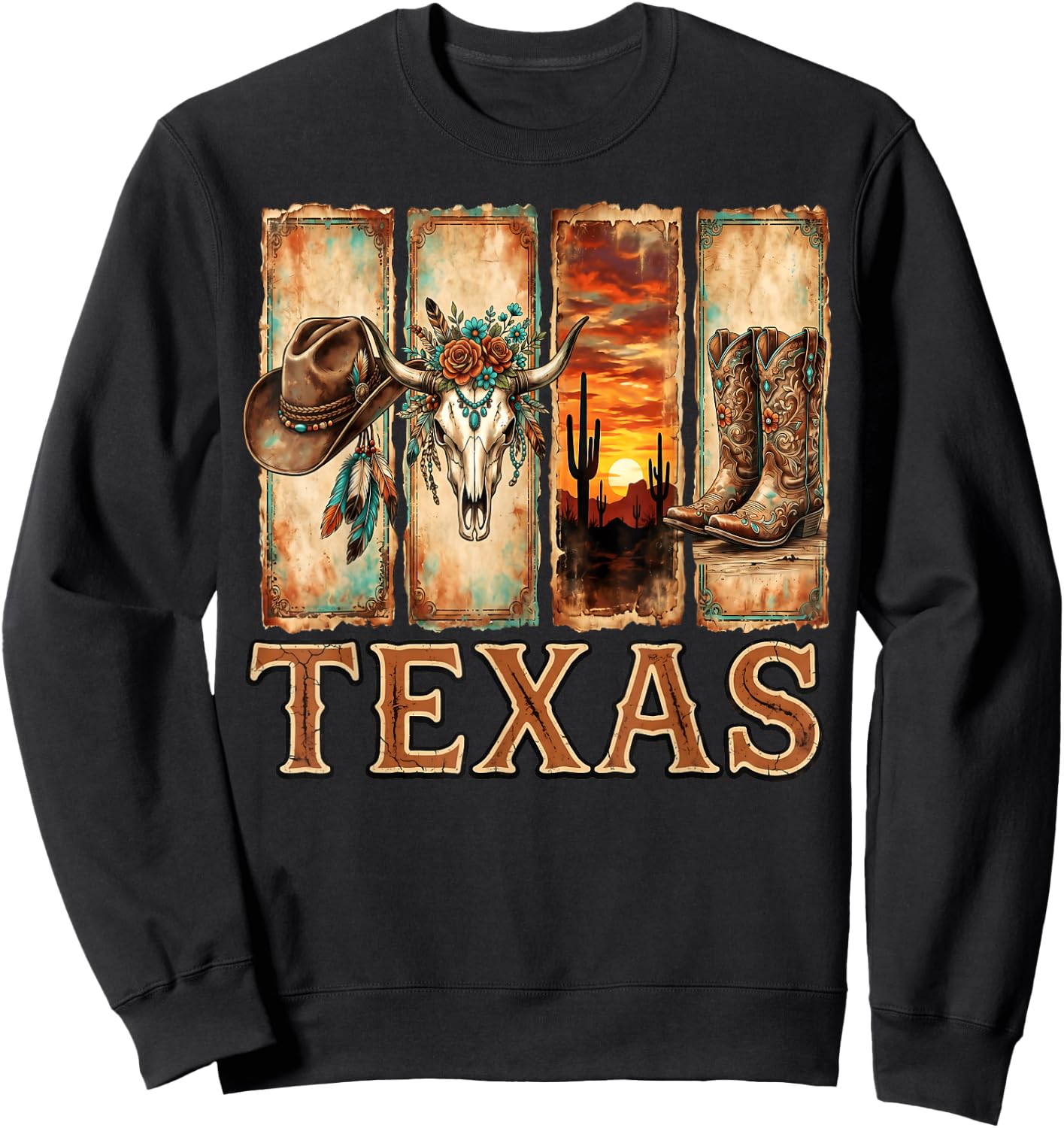 Texas Pride Men Women Kids Proud Texan Sweatshirt - Sweatshirt | Black