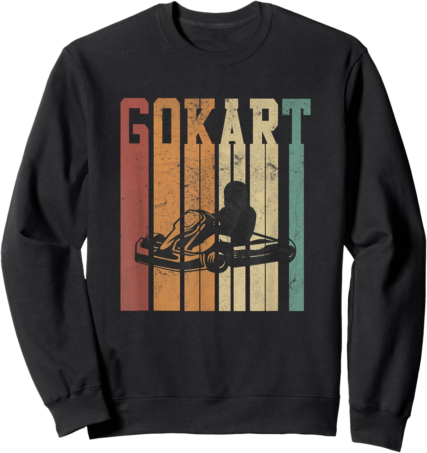 Go Kart Racer Retro Funny Karting Championship Winner Sweatshirt - Sweatshirt | Black