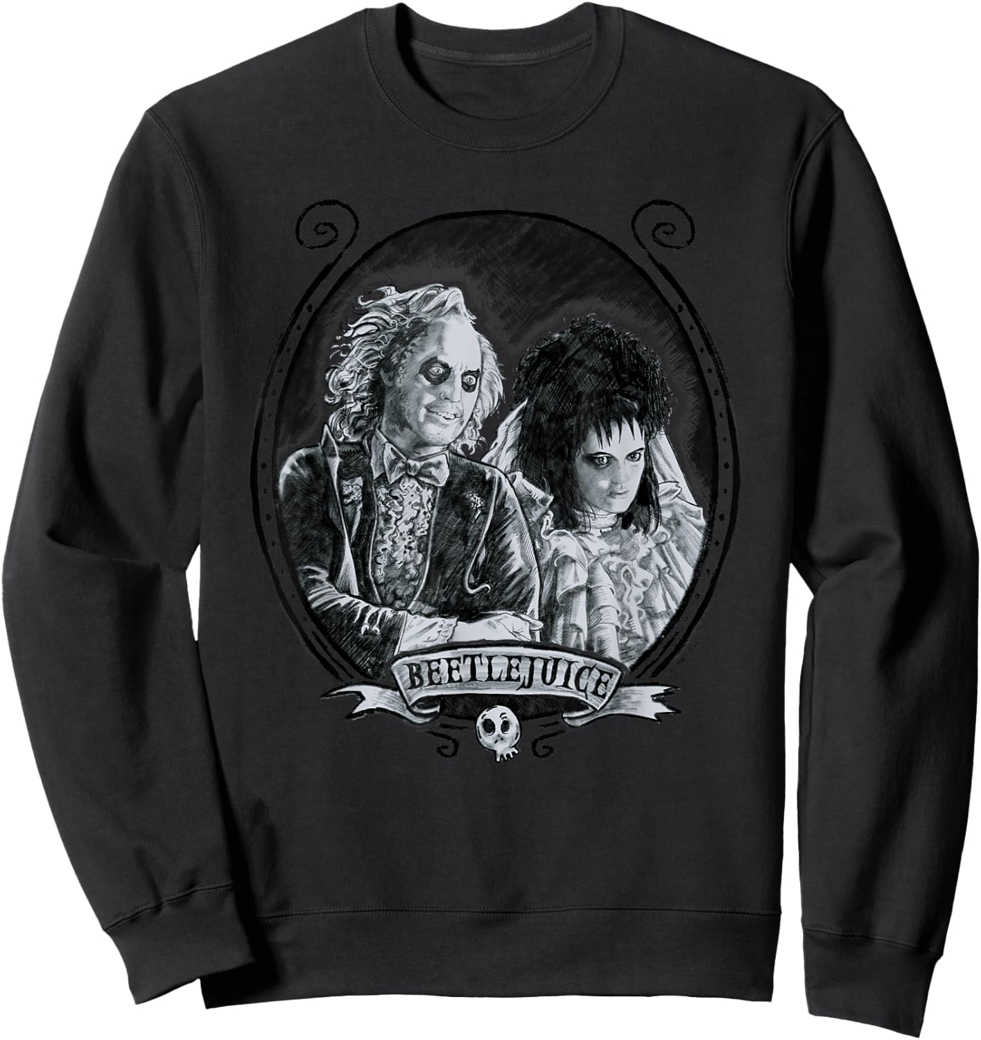 Beetlejuice - Graphite Beetlejuice Sweatshirt - Sweatshirt | Black