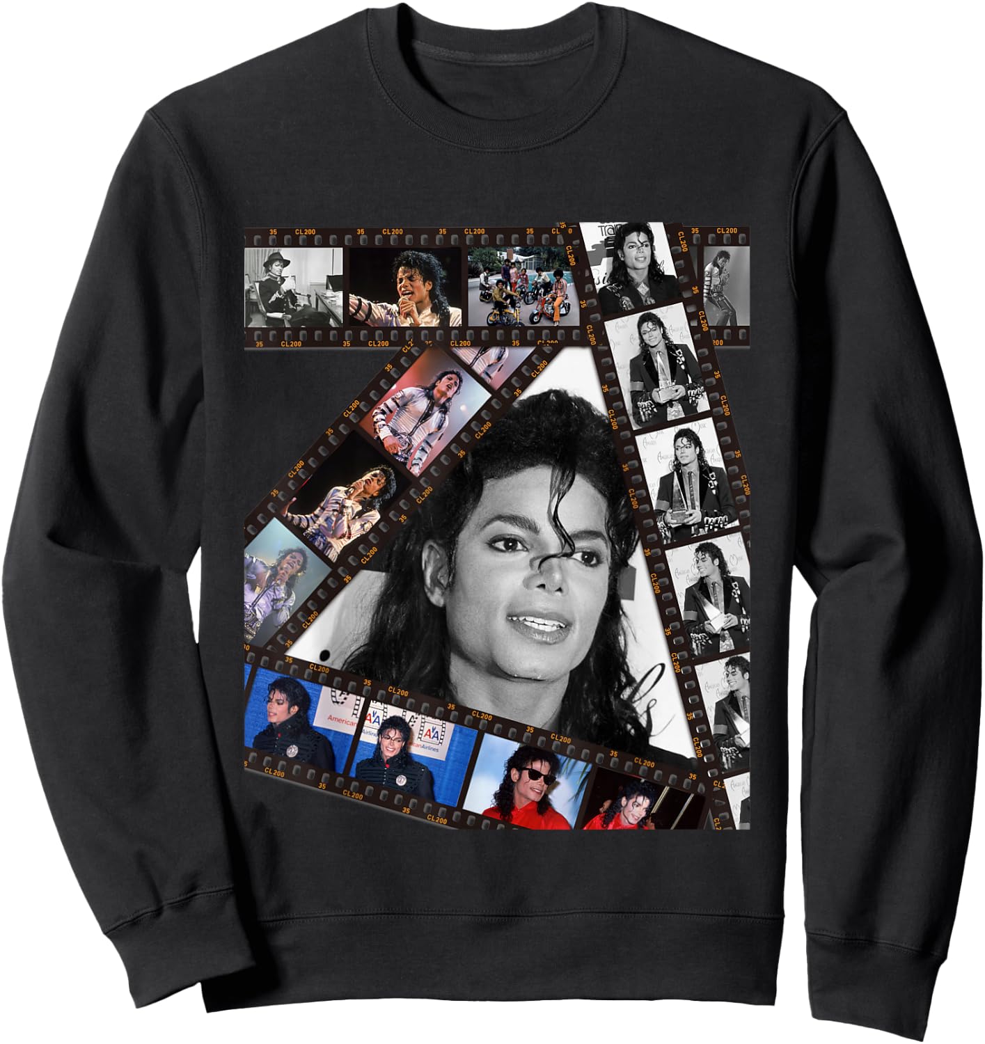 The King of Pop Michael Jackson MJ-002 Black Cotton 100% , -Adults, Small, Short Sleeve Sweatshirt - Sweatshirt | Black