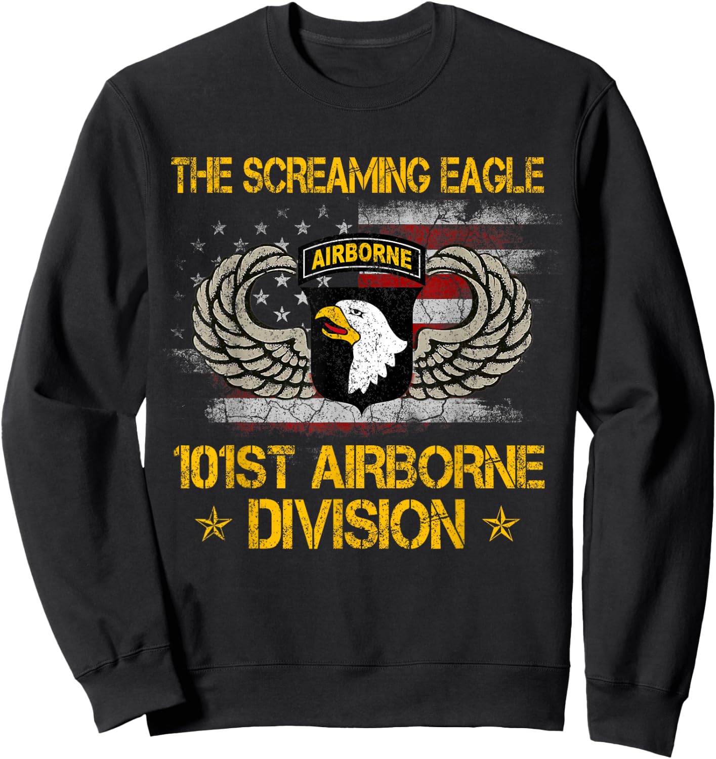 101st Airborne Division Veteran , Veterans Day Gifts Sweatshirt - Sweatshirt | Black