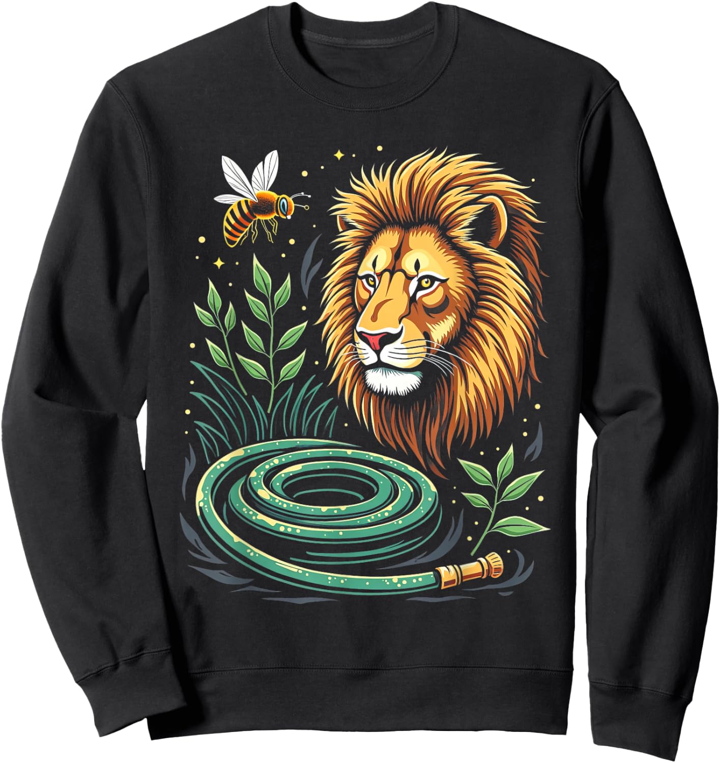 Hose Bee Lion Funny Pun Meme Sweatshirt - Sweatshirt | Black