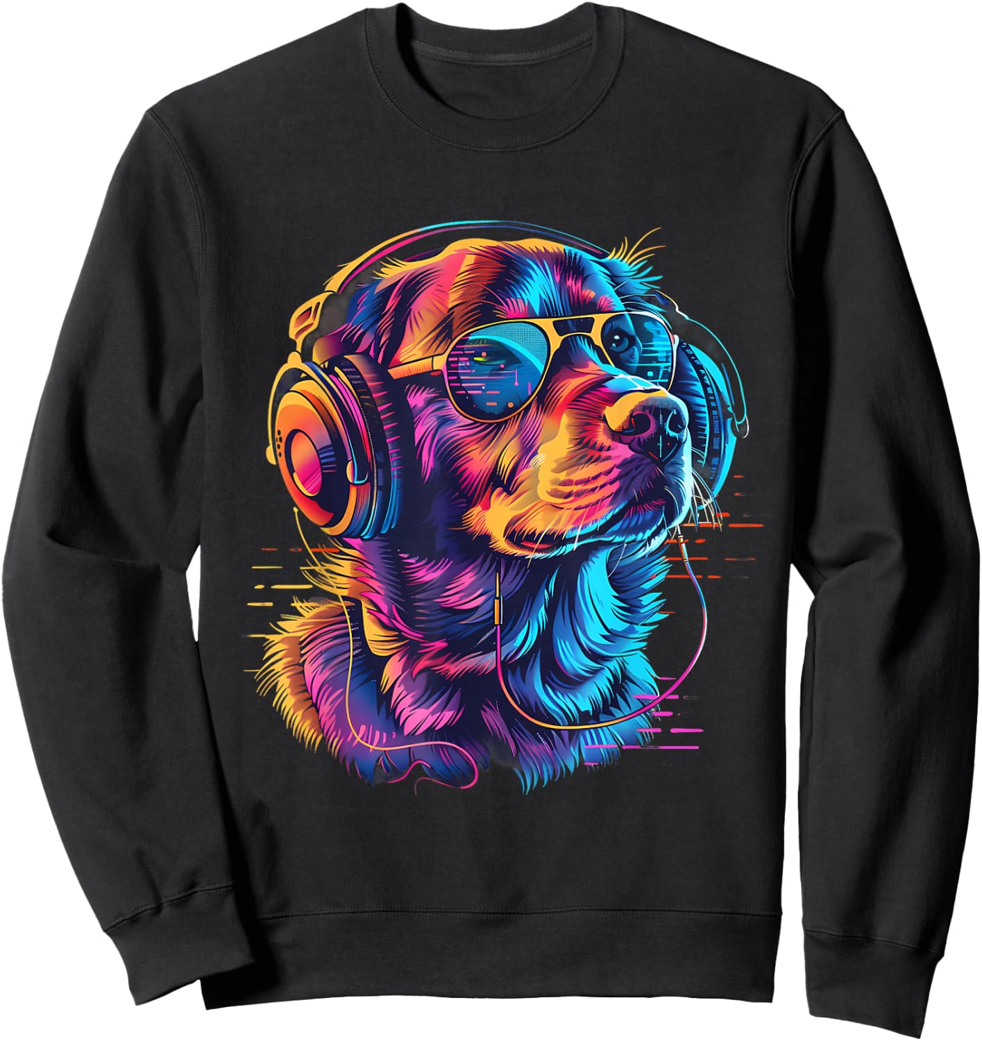 Dog DJ House Music Techno Music Headphones Beatmaker EDM Sweatshirt - Sweatshirt | Black